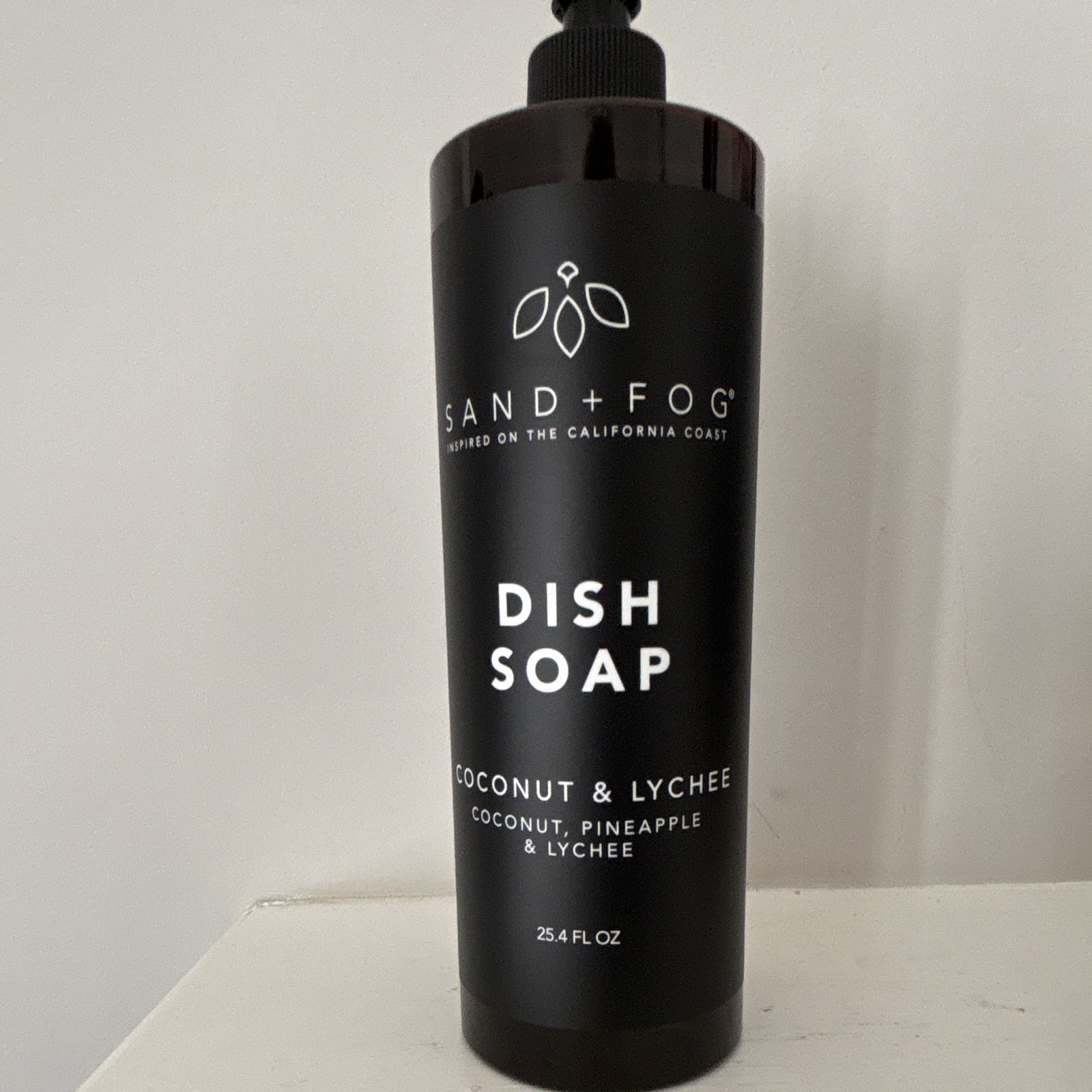 Sand + Fog Liquid Dish Soap for Dishes, Coconut & Lychee Scent, 25.4 fl oz