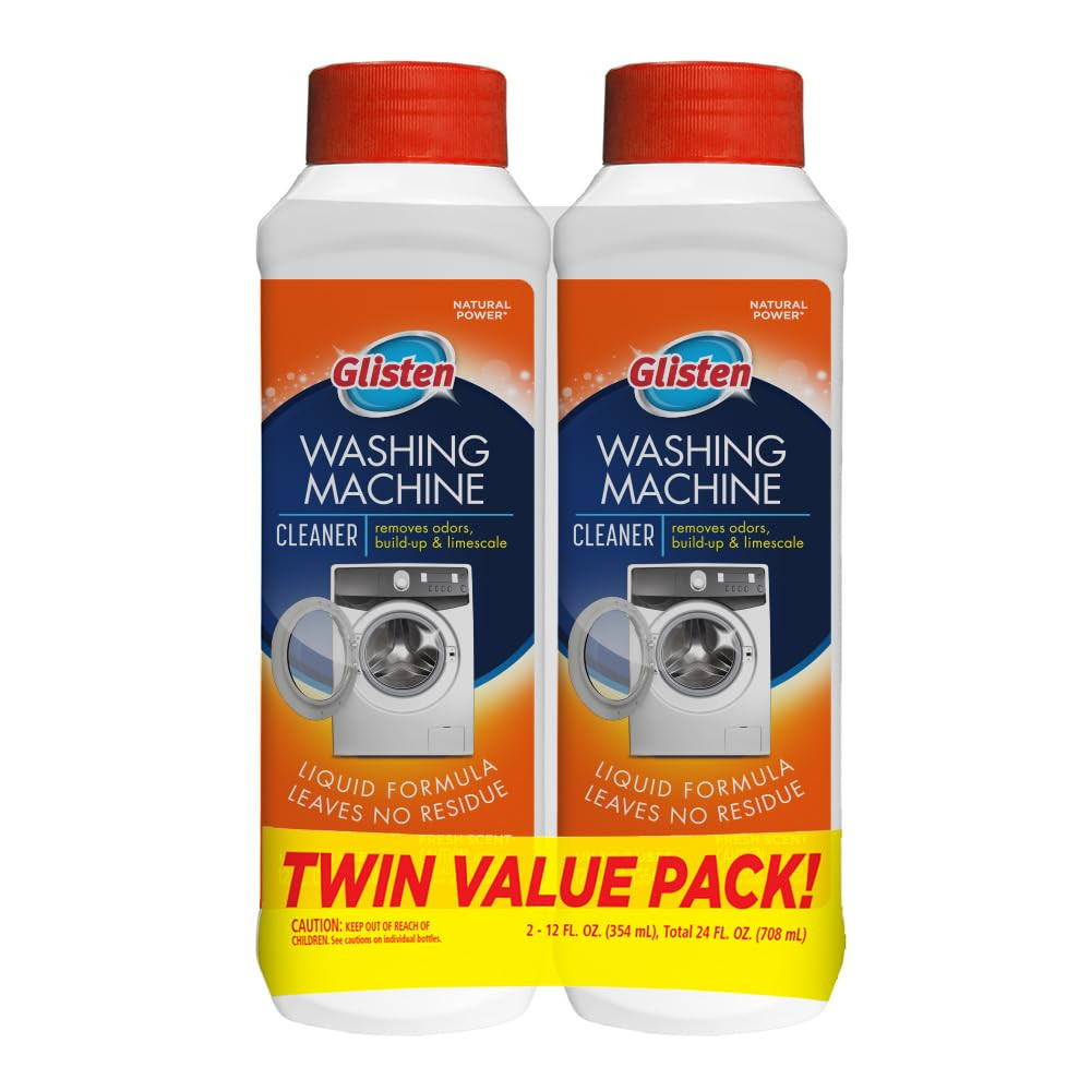 Glisten Washing Machine Cleaner – 12oz, Fresh Scent, 2-Pack