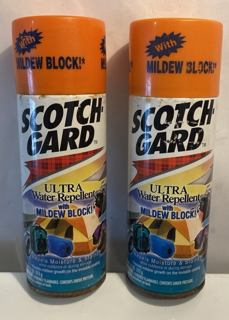 2 X 2003 Scotchgard 11oz Ultra Water Repellent With Mildew Block New Very HTF