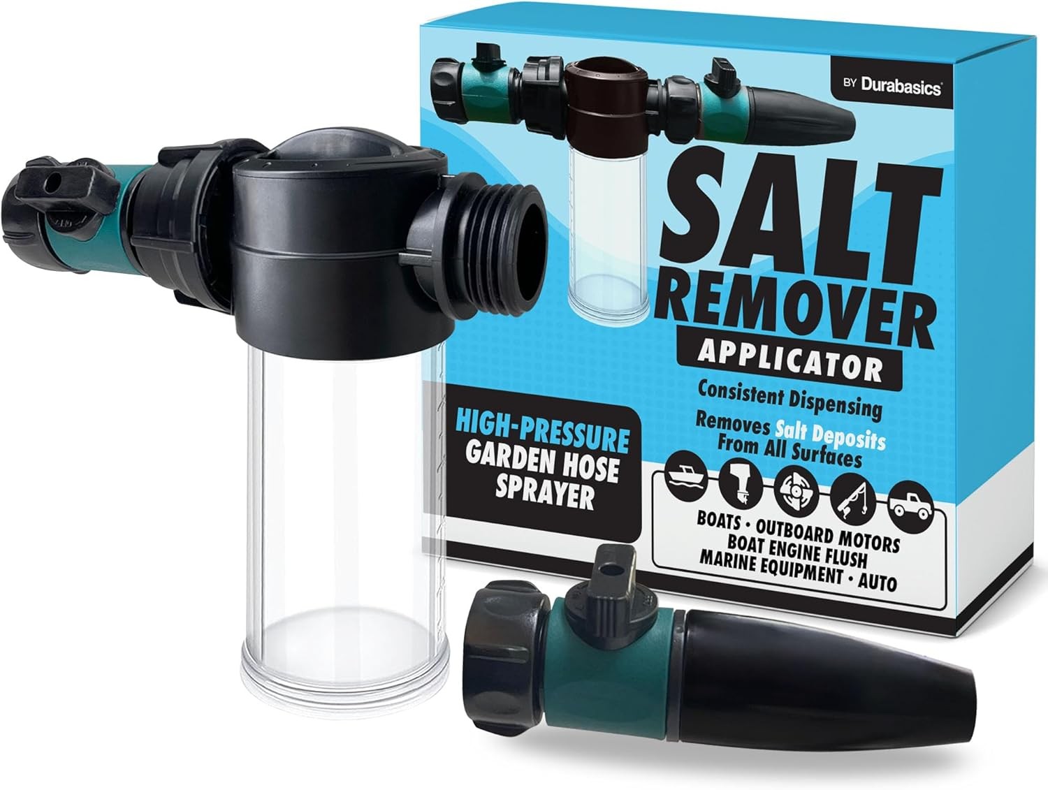 Salt Remover Flush Kit with High-Pressure Hose- Salt Gone Applicator for Boat