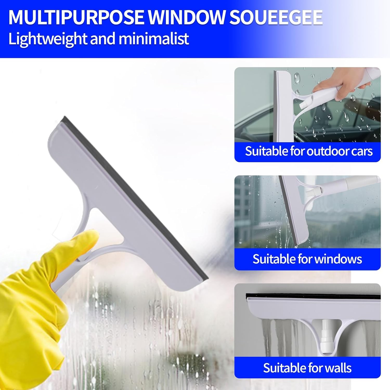 3 in 1 Window Squeegee with Sprayer,Sponge Brush and Scraper,3 in 1 Window squee