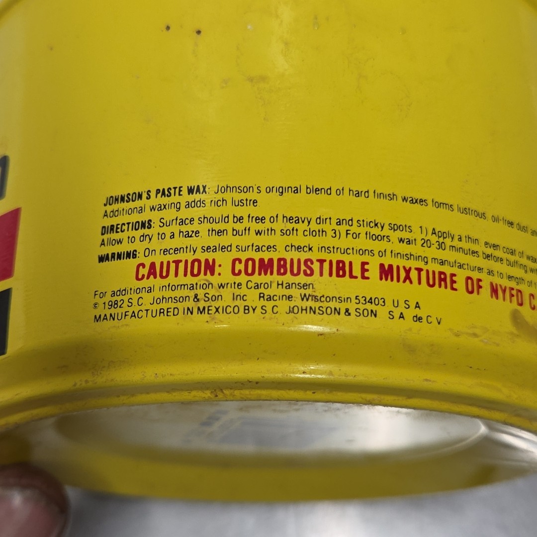 SC Johnson Paste Wax Original Formula 80-90% Full Weight Is 17 Oz