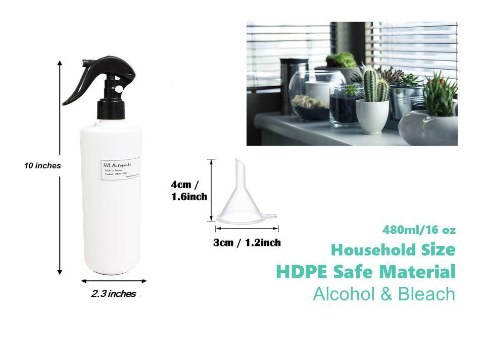 8PCS HDPE Plastic spray bottles 16oz alcohol botellas de spray for virus protect