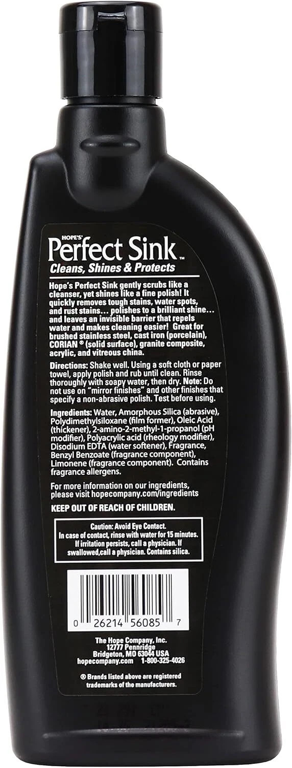 HOPE’S Perfect Sink Cleaner and Polish, Restorative, Removes – 8.5 Fl Oz