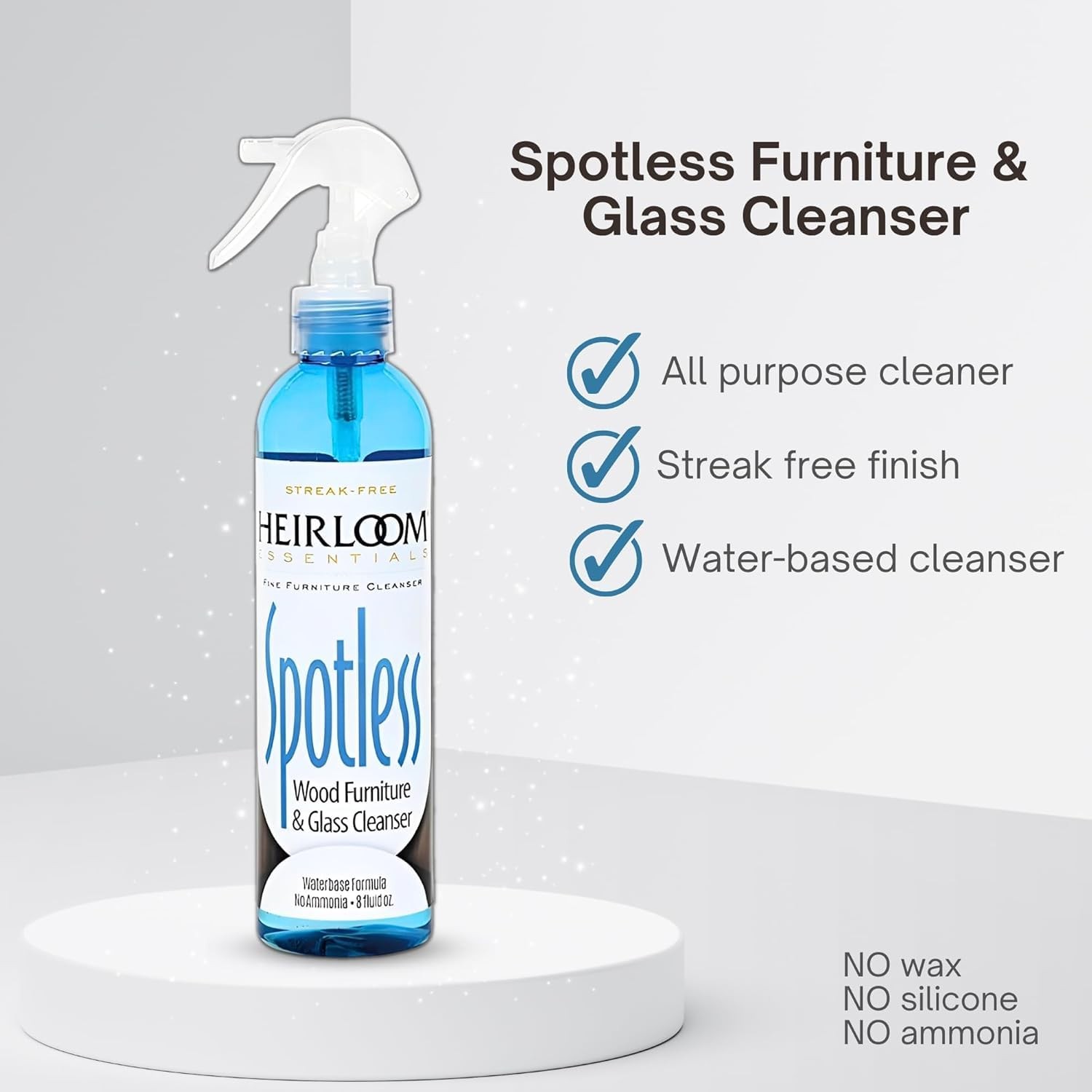 Heirloom Essentials Wood Furniture Cleaner & Natural Furniture Polish Spray w…