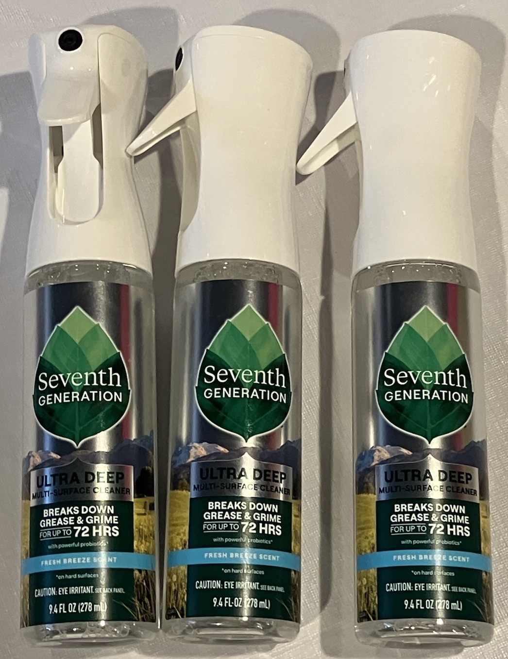 3-pack Seventh Gen Ultra Deep Multi Surface Cleaner, 9.4 Fl Oz Fresh Breeze Scen