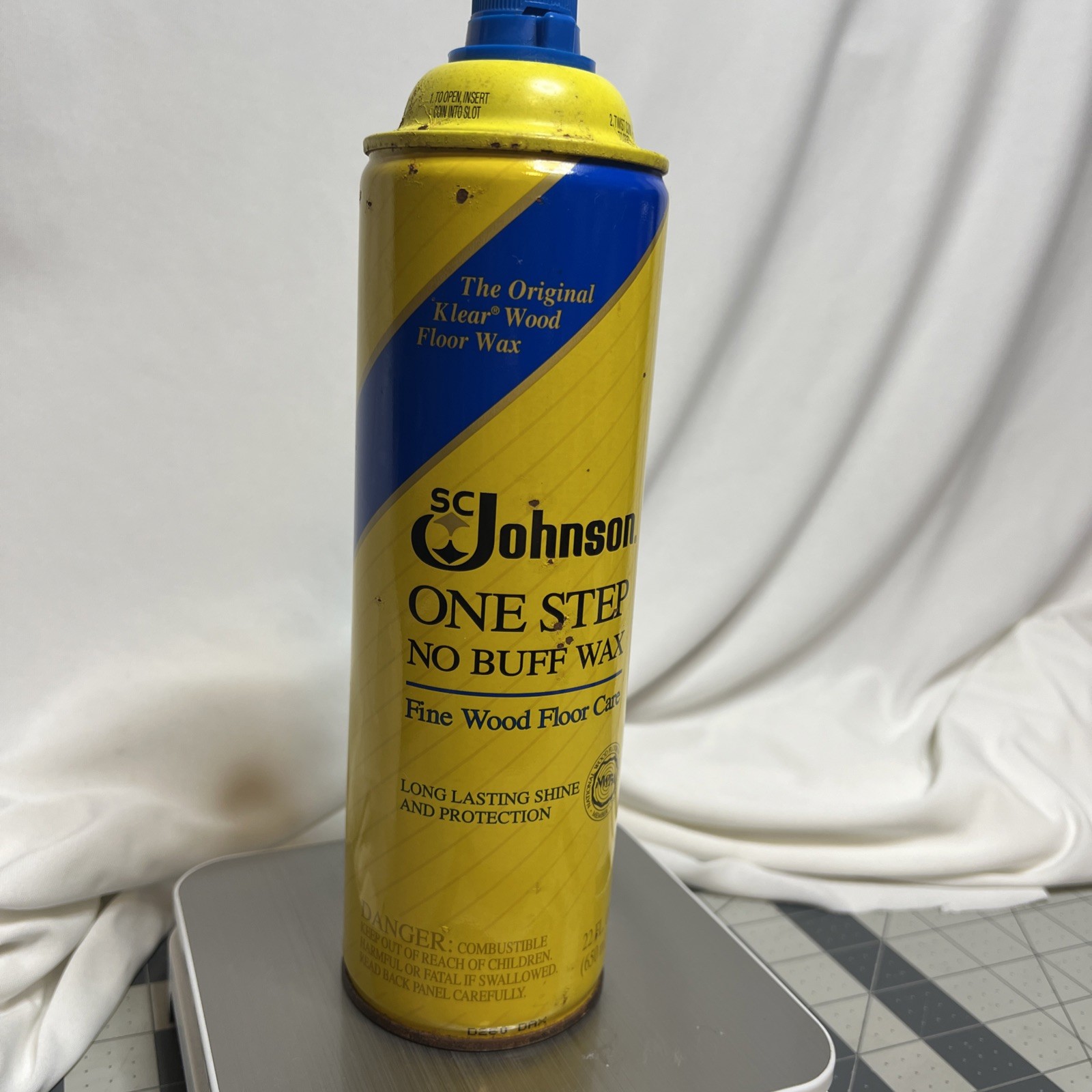 SC Johnson One Step No Buff Wax Half Full Bottle Discontinued Floor Wax