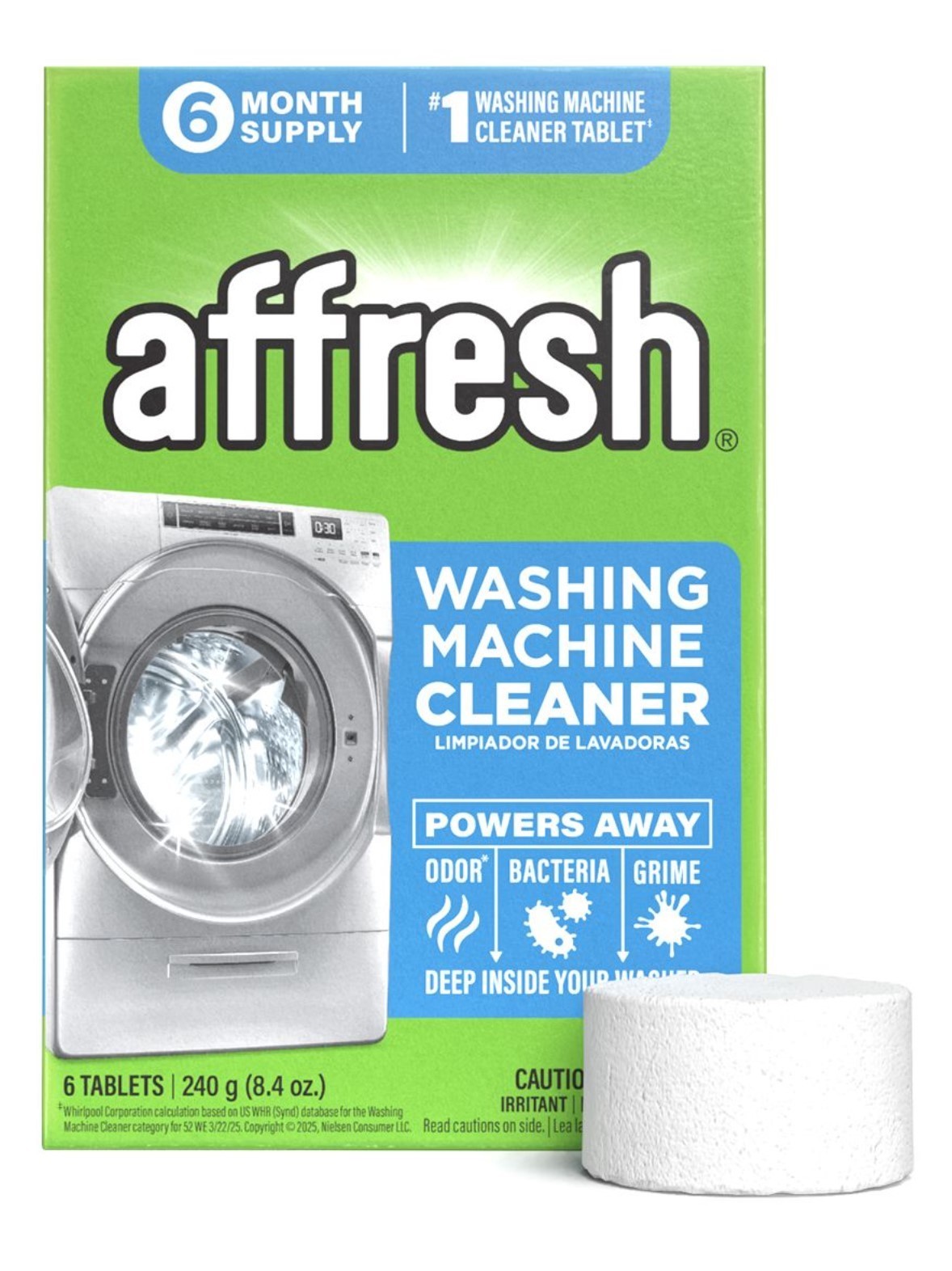 Affresh Washing Machine Cleaner, For Whirlpool, Maytag & Amana, – 6 Tablets