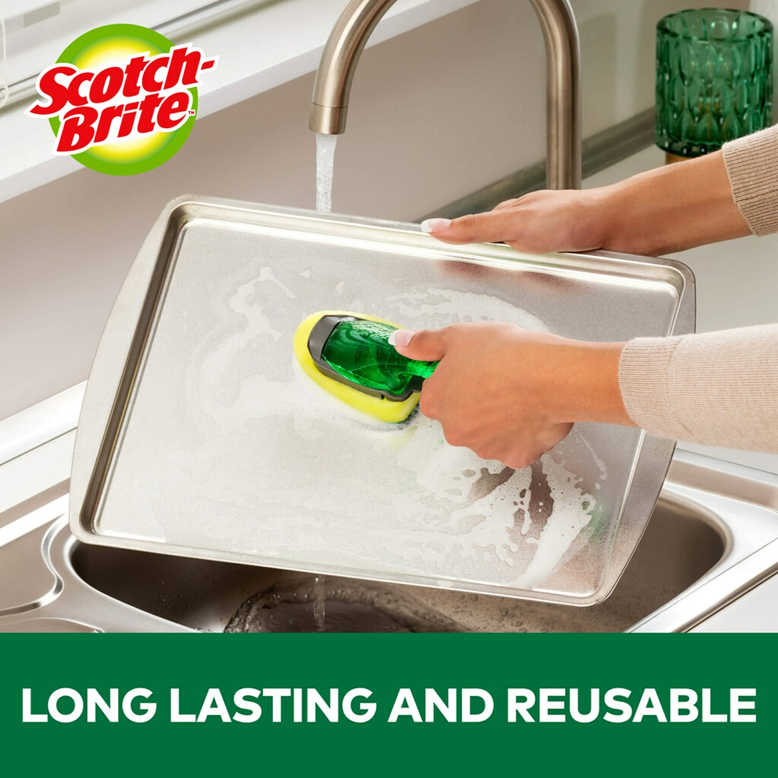 Scotch-Brite Heavy Duty Dishwand Scrubber Refill For Kitchen 2 pk