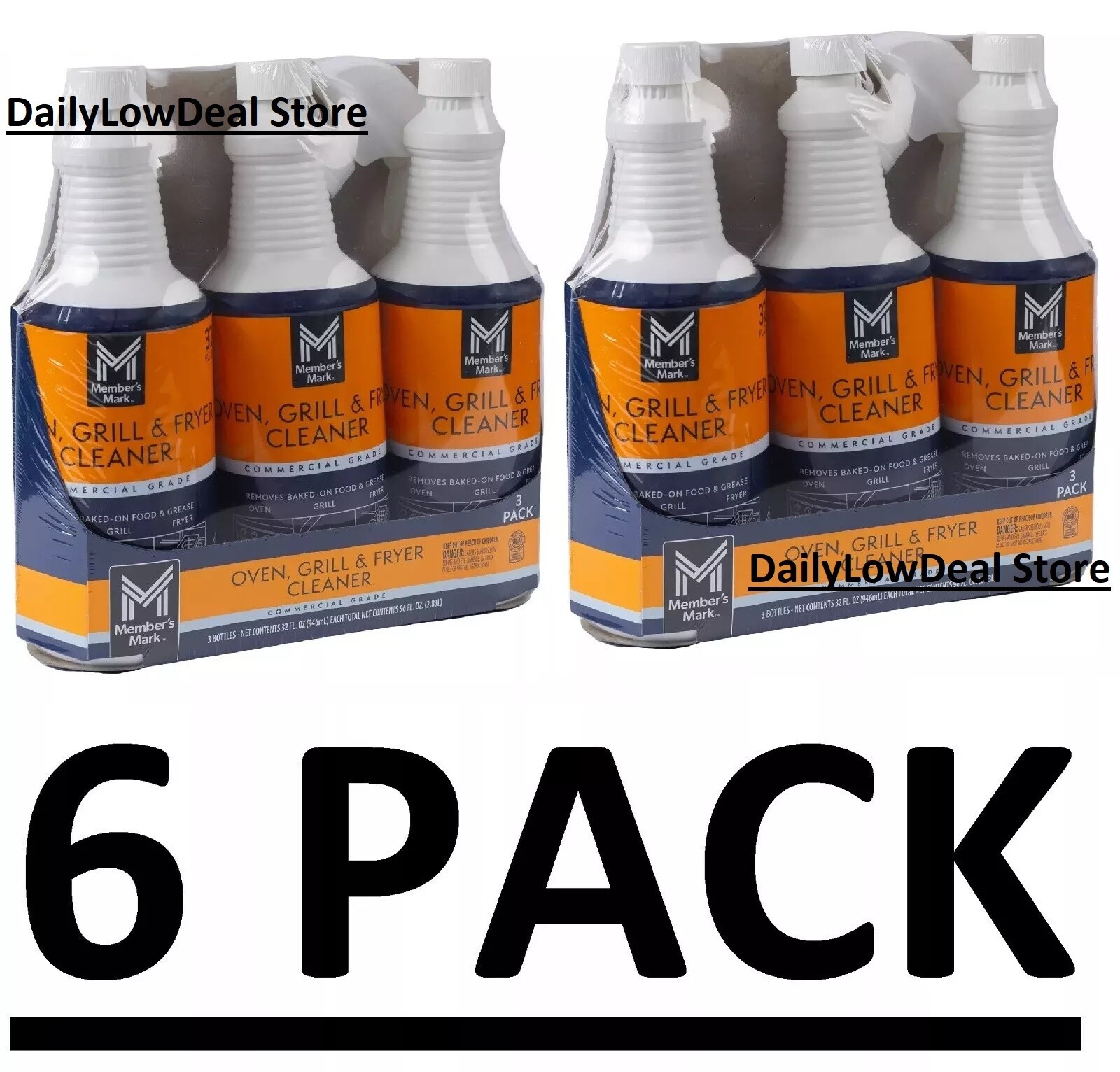 6 PACK – Member’s Mark Commercial Oven, Grill and Fryer Cleaner (32 oz.)