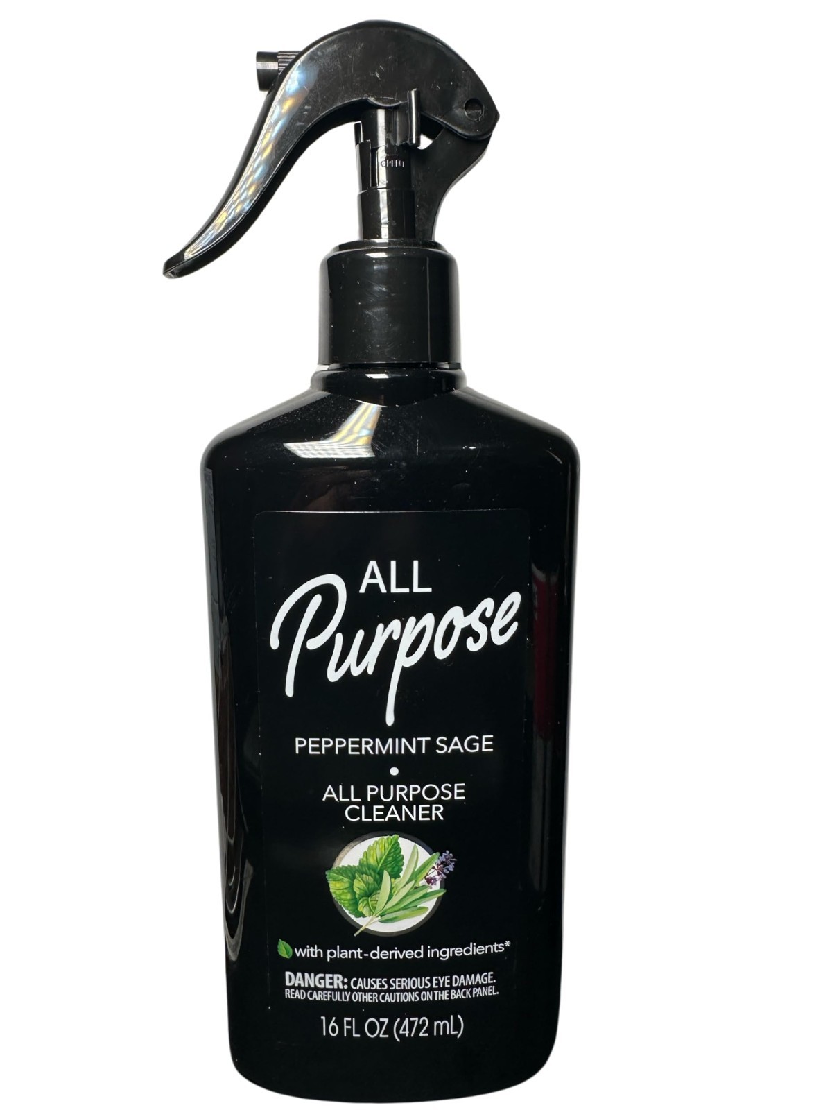 “Natural Peppermint Sage Multi-Surface Cleaner – Plant-Based, 16 fl oz, Eco-Frie