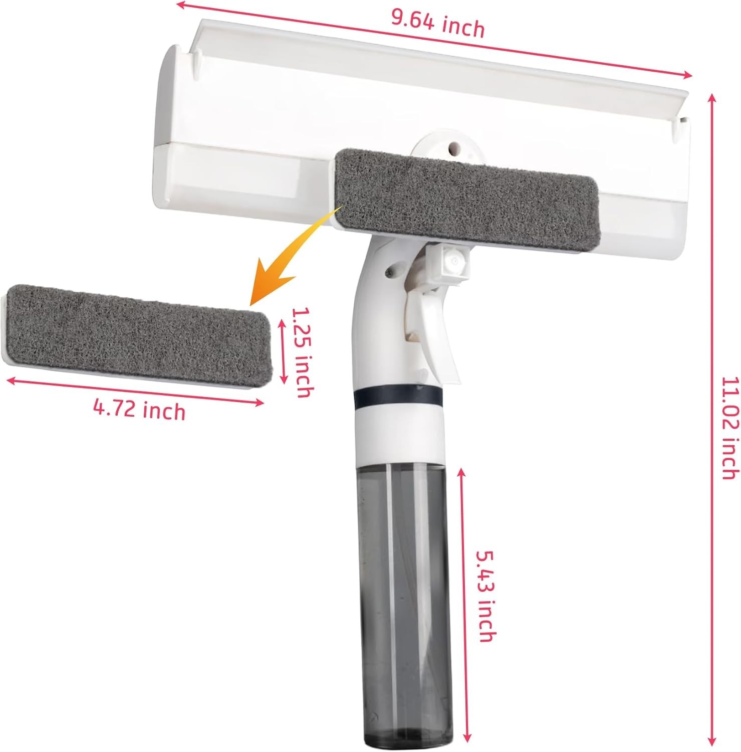 3in1 Squeegee For Shower Mirror Window Door Home Office House Cleaner Car Glass