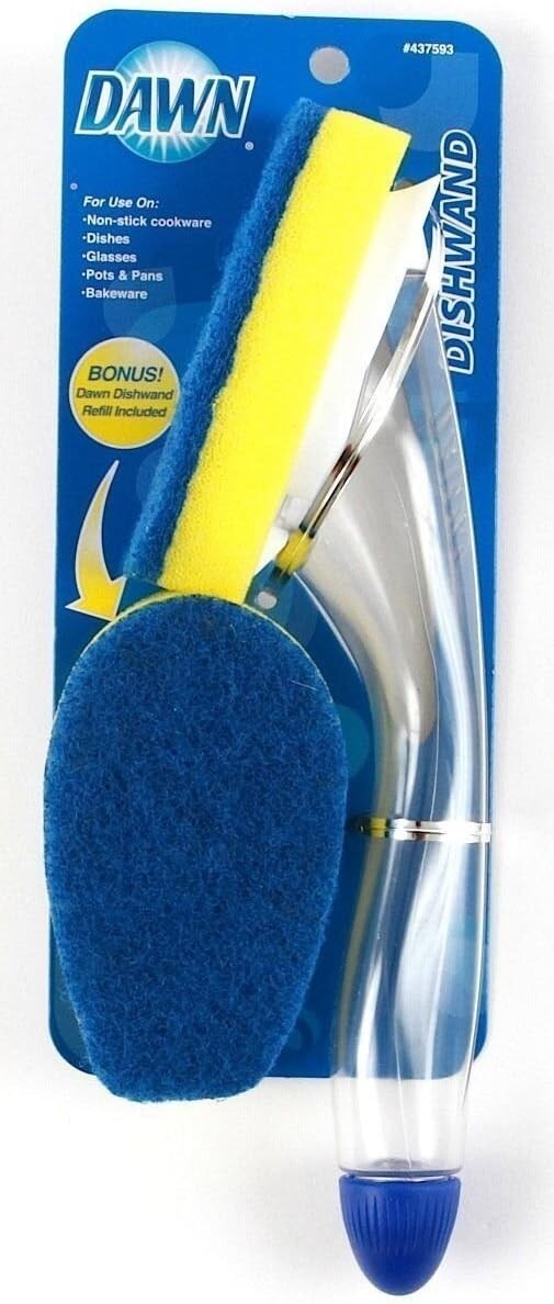 Dawn Soap Dispensing Dish Wand with Refill Non-Scratch Scrubber Sponge
