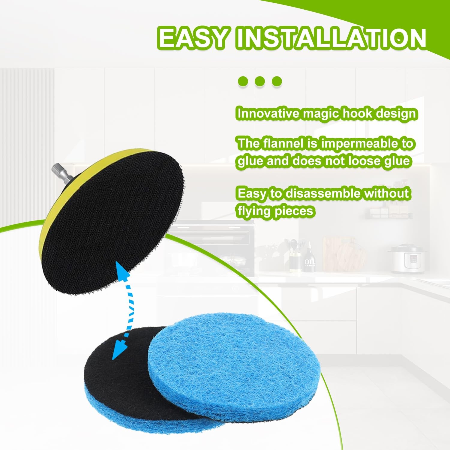 16pcs Microfibre Pads Power Scrubber Pads Set Electric Scrubber Replacement S…