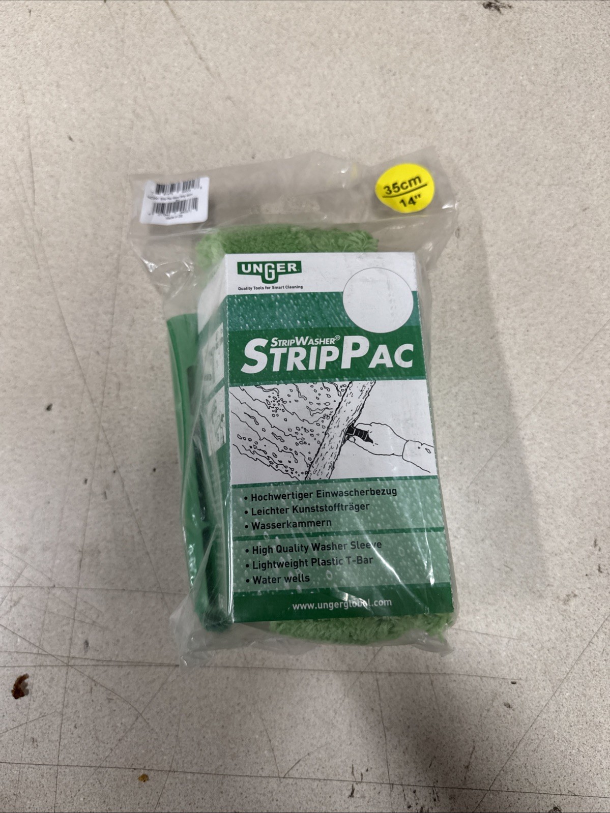 Microfiber Washer Strip, Green, 14-Inch