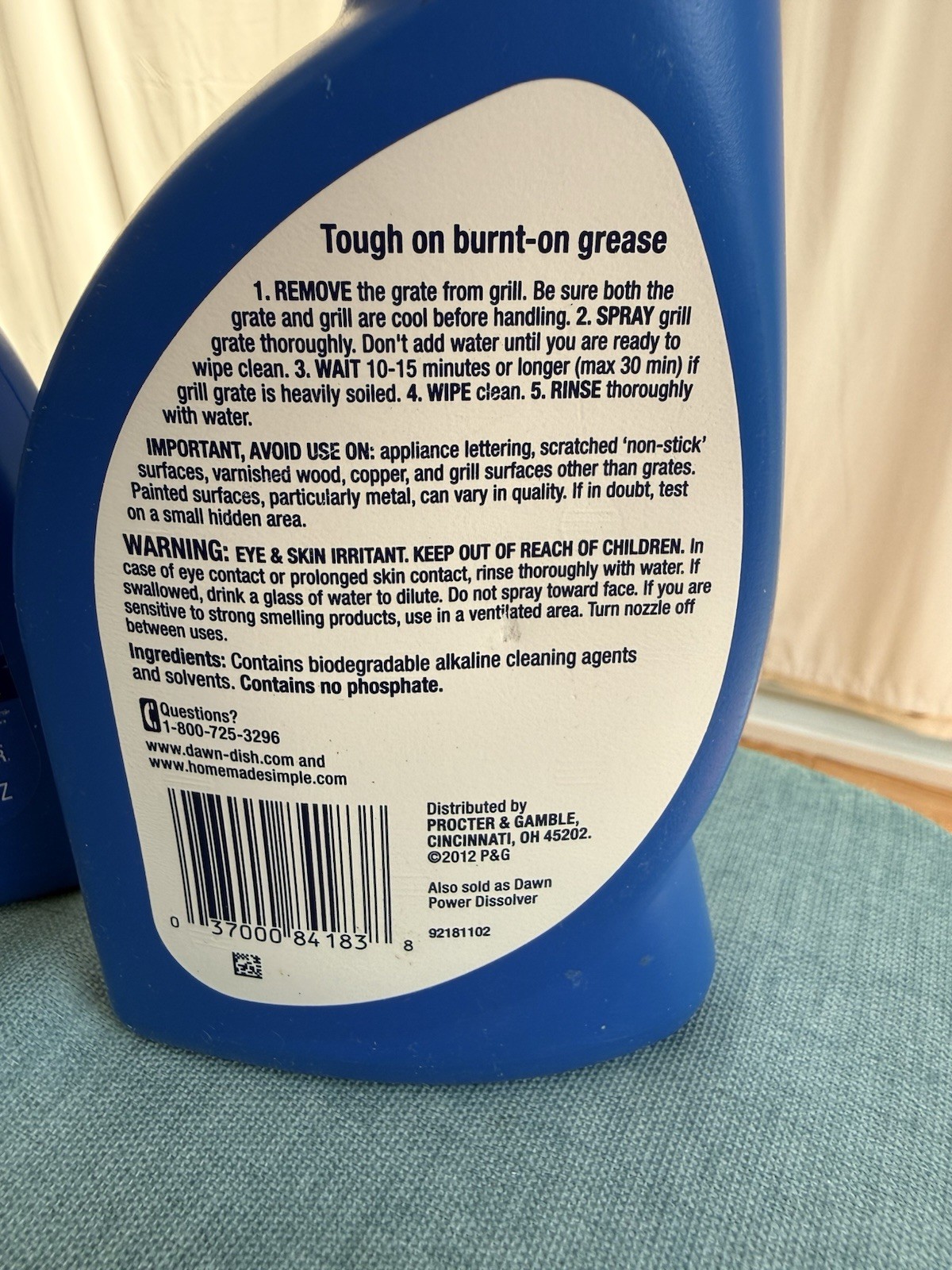 Dawn Grill Cleaner spray 12.8 oz bottle BBQ Power Dissolver QTY 3