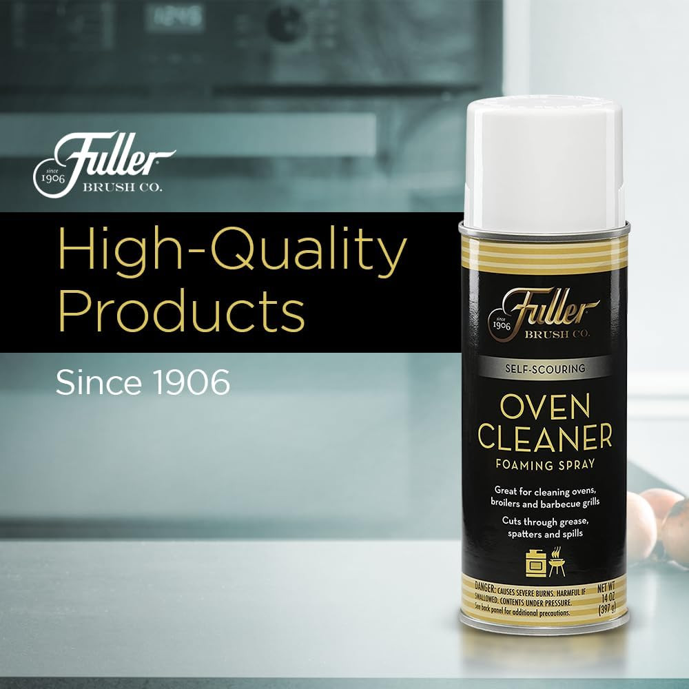 Fuller Brush Heavy Duty Oven Cleaner Spray – Fume Free, Self-Scouring Foam Cuts