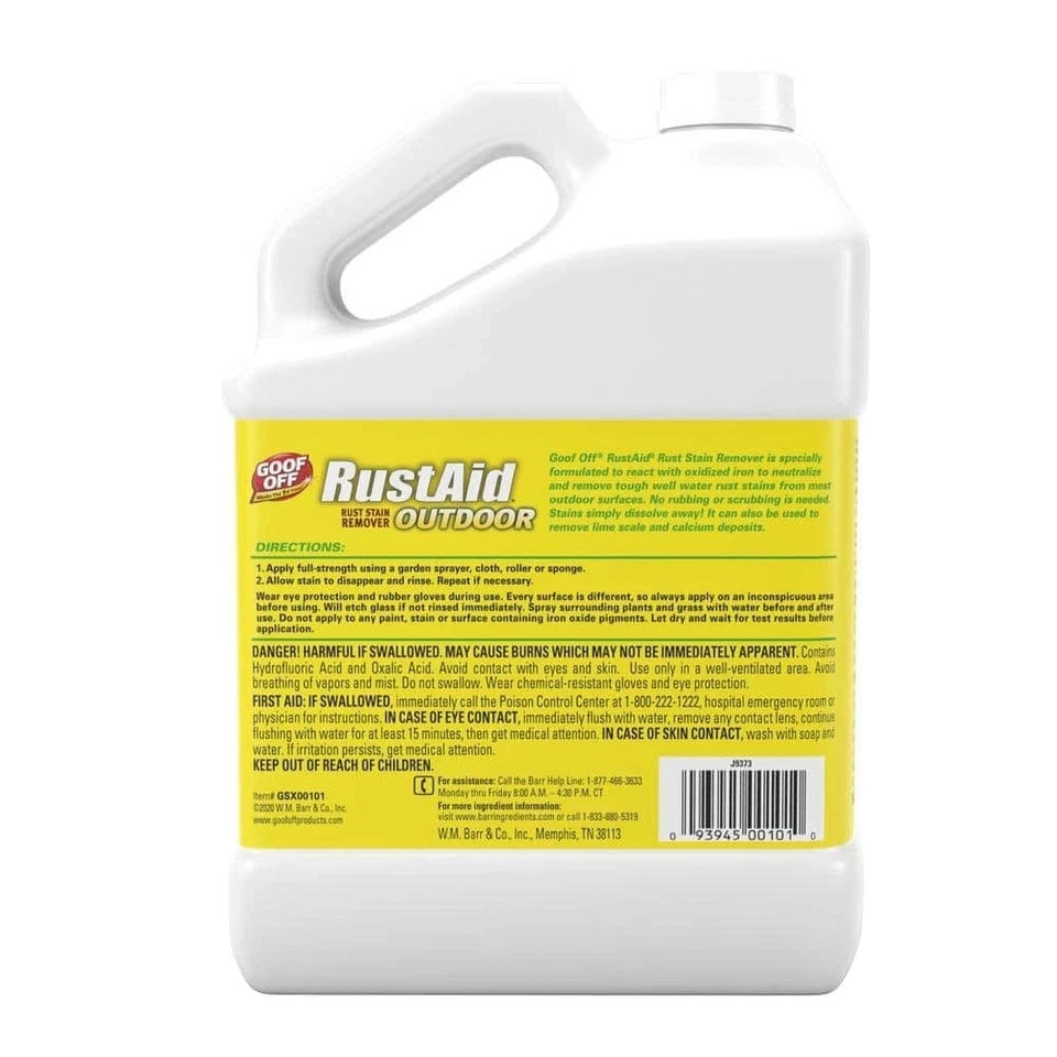Outdoor Rust Stain Remover 1 Gallon Concrete Driveway Lime Calcium Cleaner
