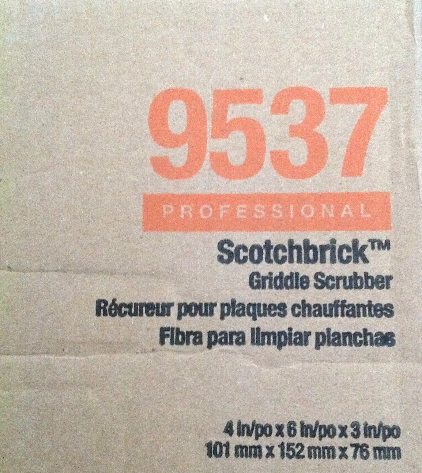 3M 9537 Scotch-Brite™ Scotchbrick 4″ x 6″ Griddle Scrubber – 1 per pack NEW