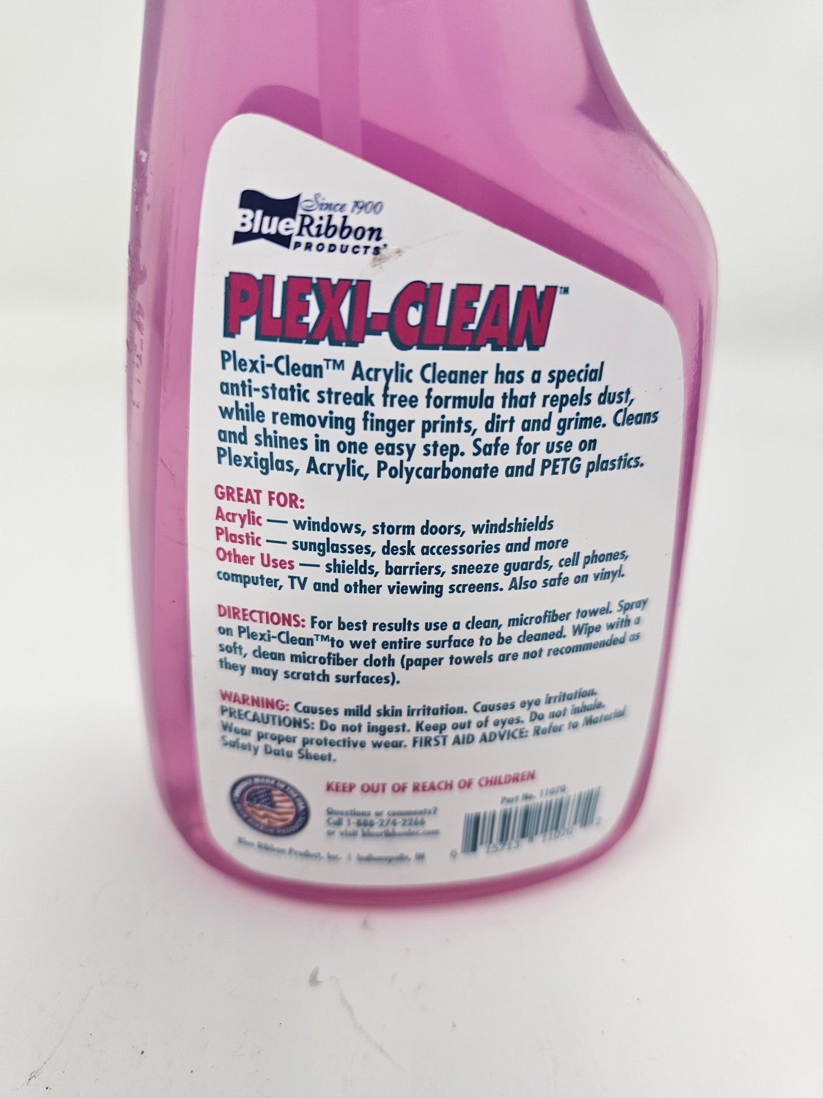 Blue Ribbon Plexi-Clean Acrylic and Plastic Cleaner, 16 fl. oz.