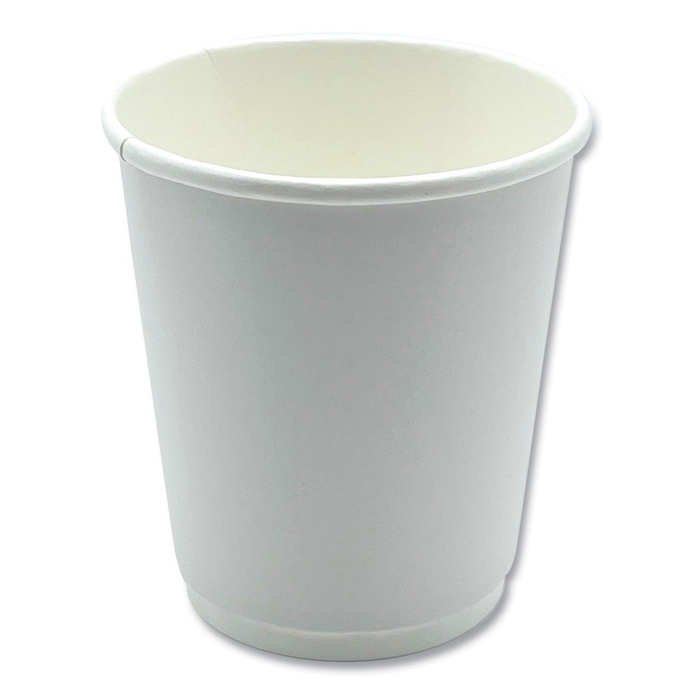 Boardwalk DW8HCUPPK 8 oz Double-Walled Paper Hot Cups – White (25/Pack) New