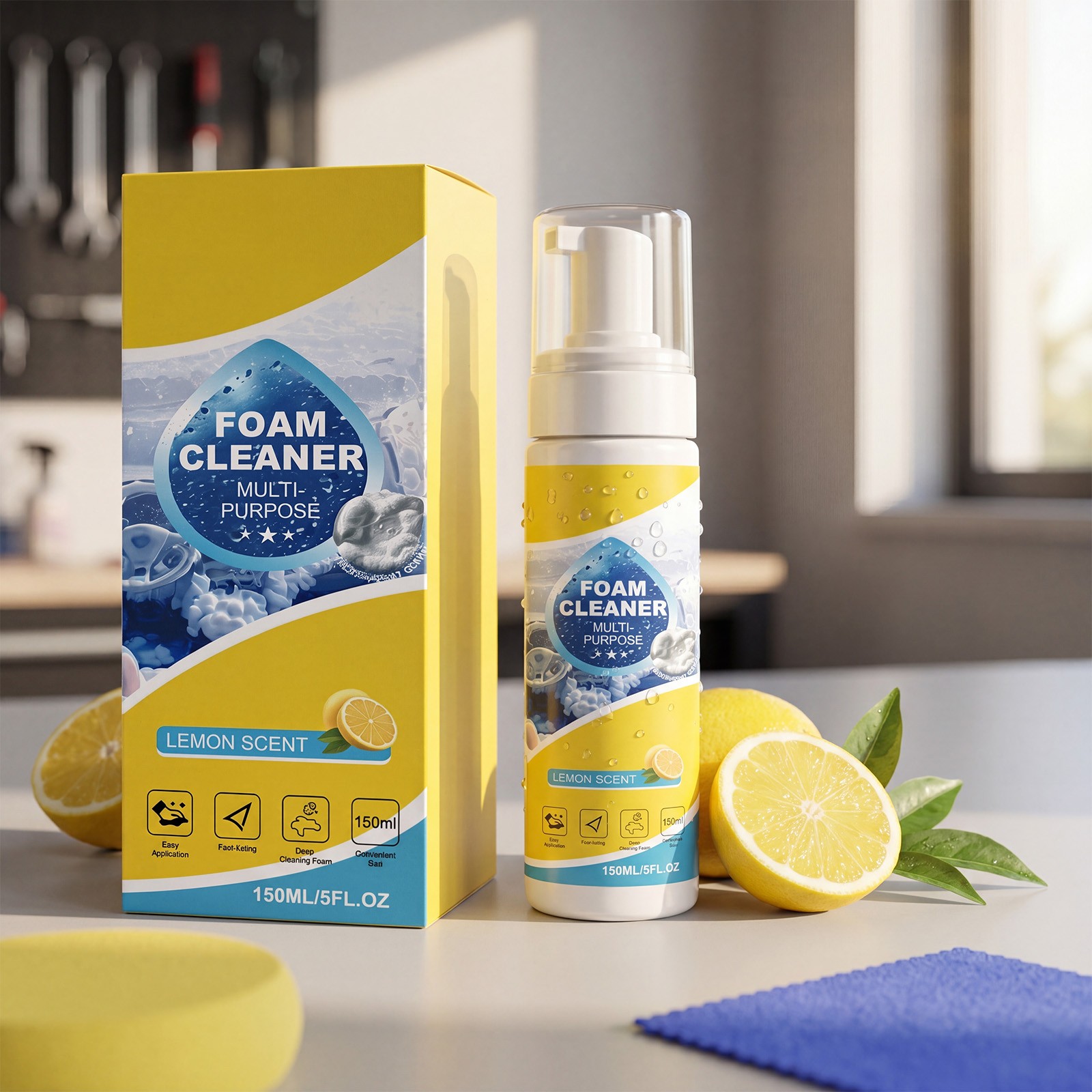 Multi-purpose Foam Cleaning Kit 150ml for Home & Office Use