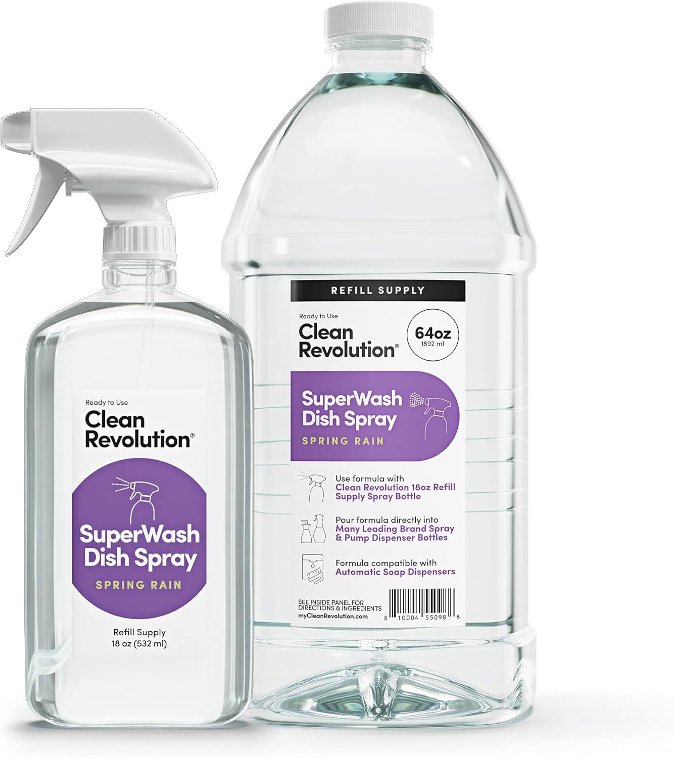 Dish Spray, Powerful Formula Cuts through Grease, Compatible with Dawn Powerwash