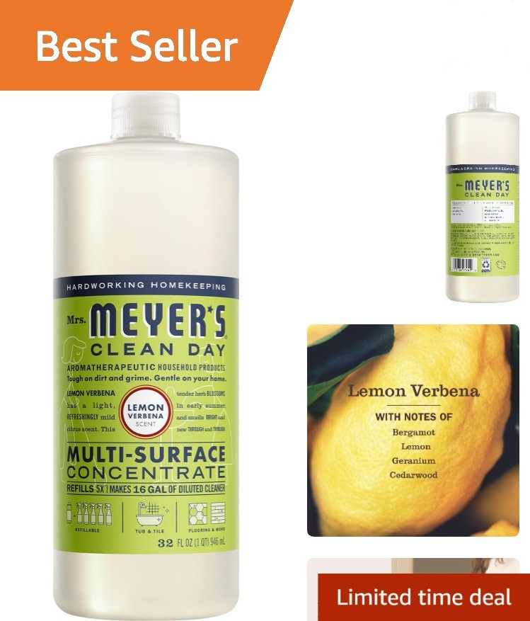 Concentrated Cleaning Power: Mrs. Meyer’s Lemon Verbena Multi-Surface Solution