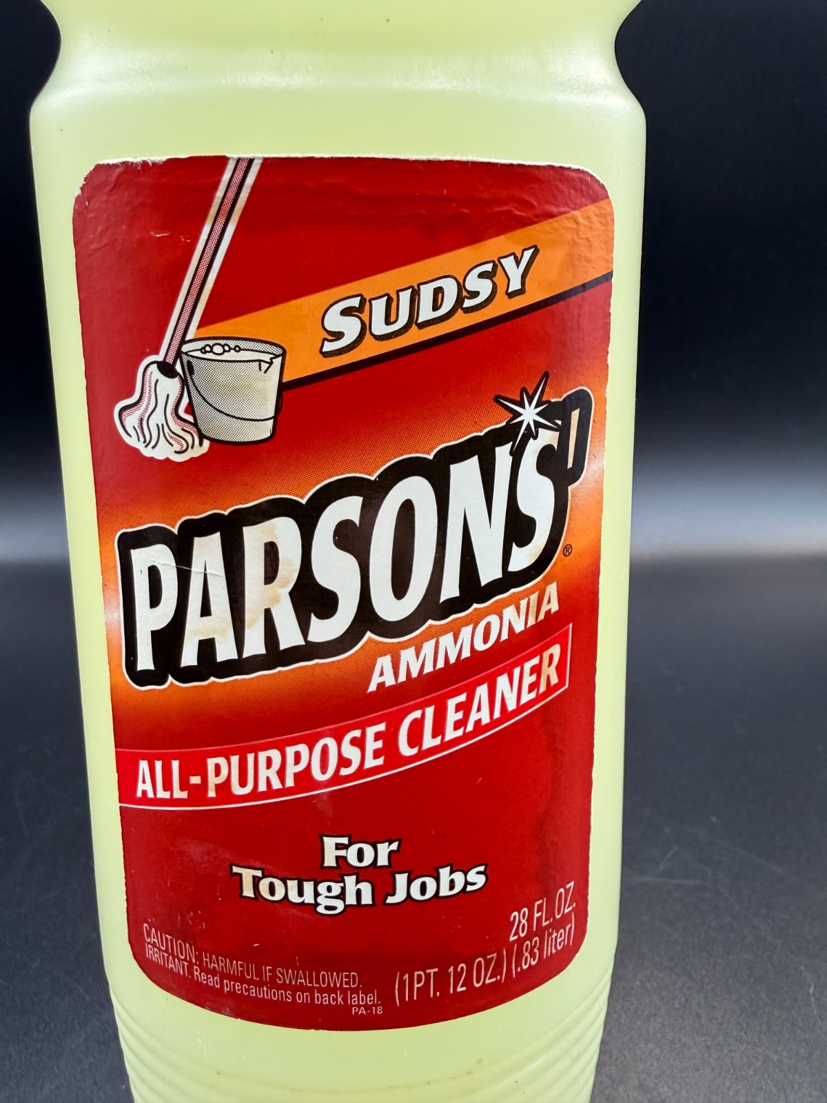 Vintage 1999 Parsons Sudsy All Purpose Ammonia Cleaner-28 Fl Almost Full