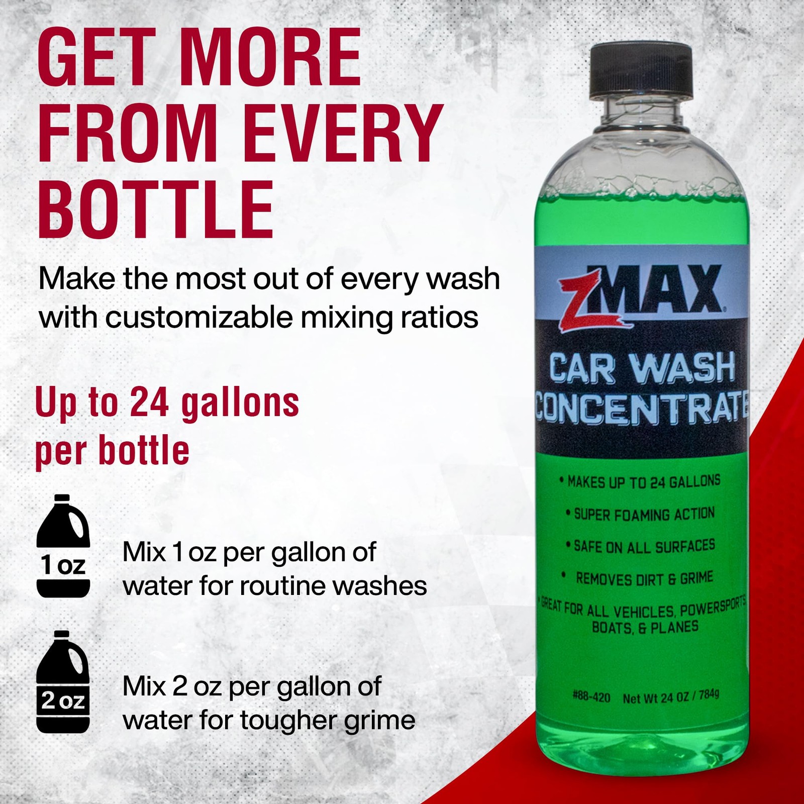 Car Wash Concentrate, 24oz – Car Wash Soap with Clean and Neutral Scent – Saf…