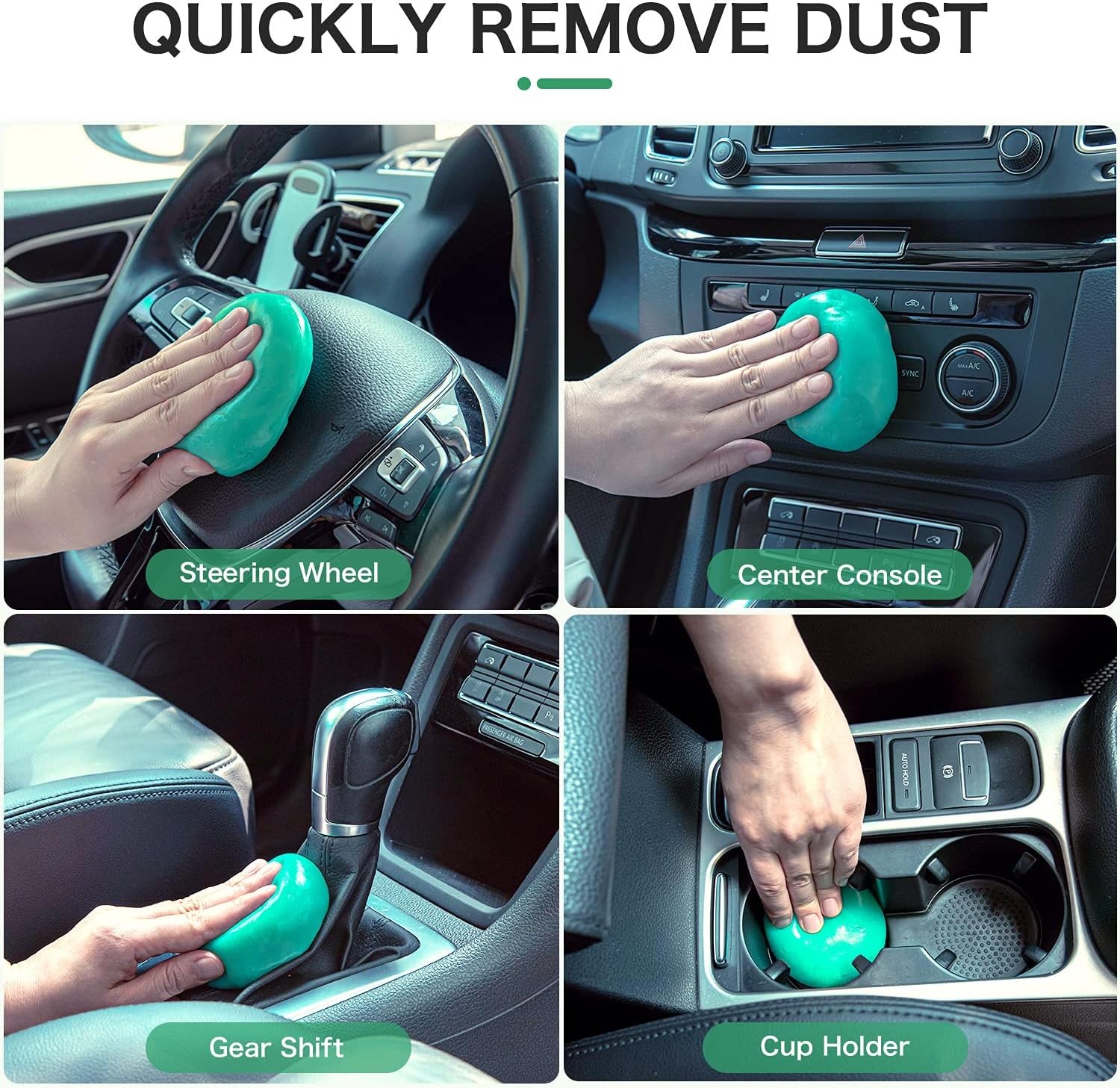 2Pack Cleaning Gel for Car Detailing Vent Cleaner Cleaning Color: Green 2 Pack