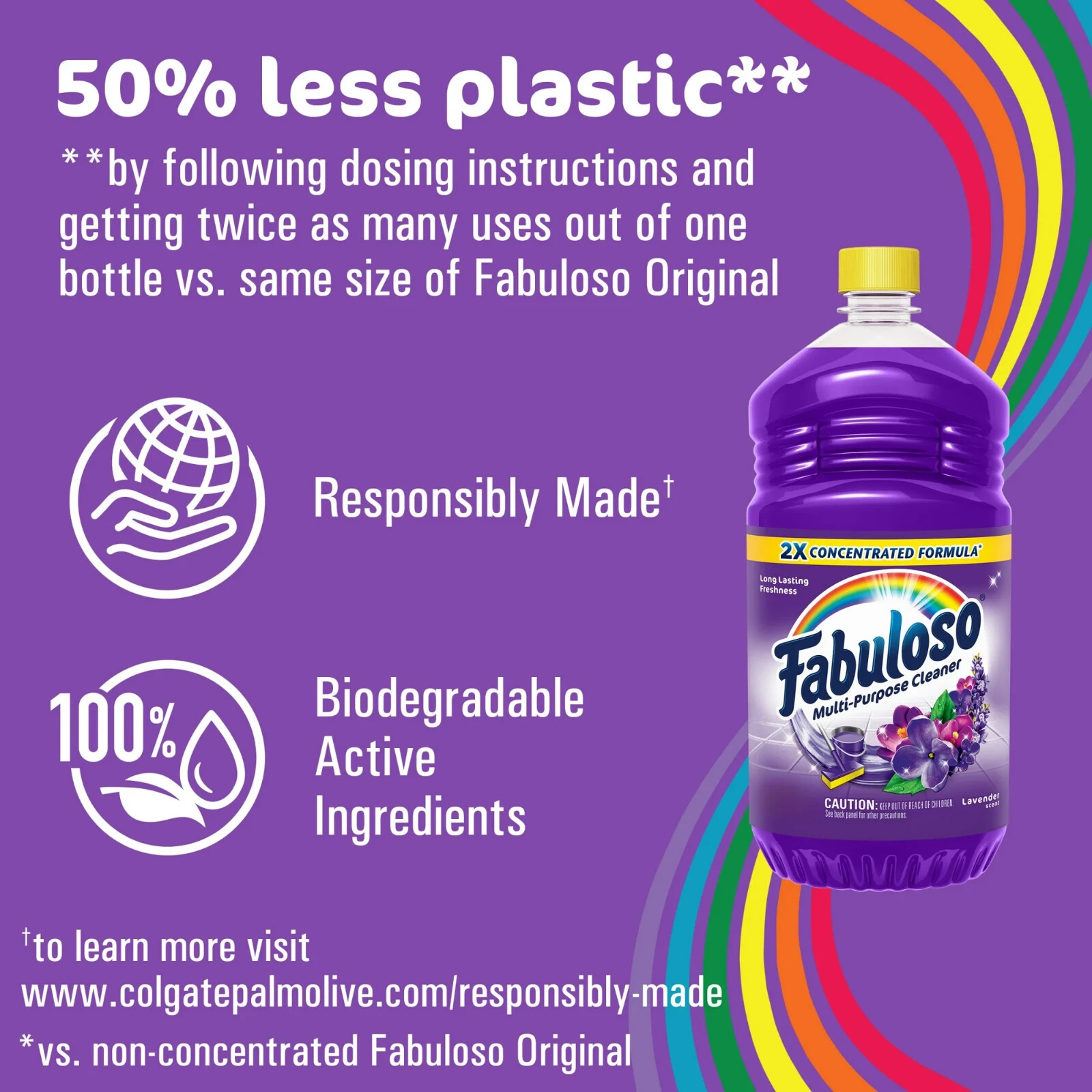 Fabuloso Multi Surface All Purpose Floor Cleaner, Lavender Scent, 16.9 fl oz
