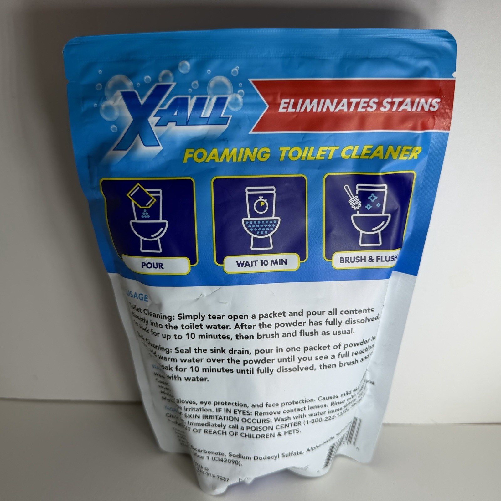 Foaming Toilet Cleaner Self-Activating Powder for Deep Cleaning Fights Stains