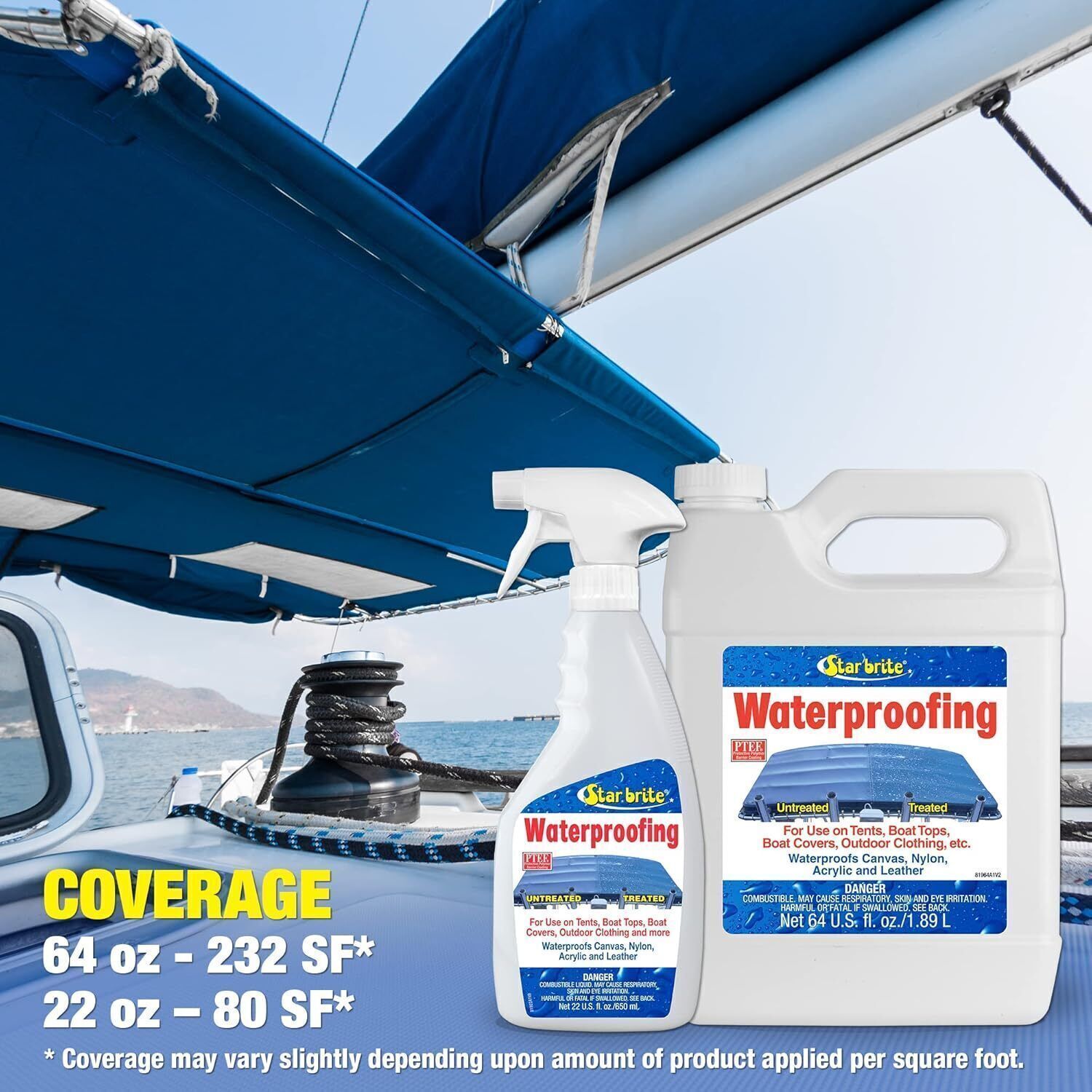 Waterproofing Spray Stain Repellent UV Protection for Boat Car Covers Tents New