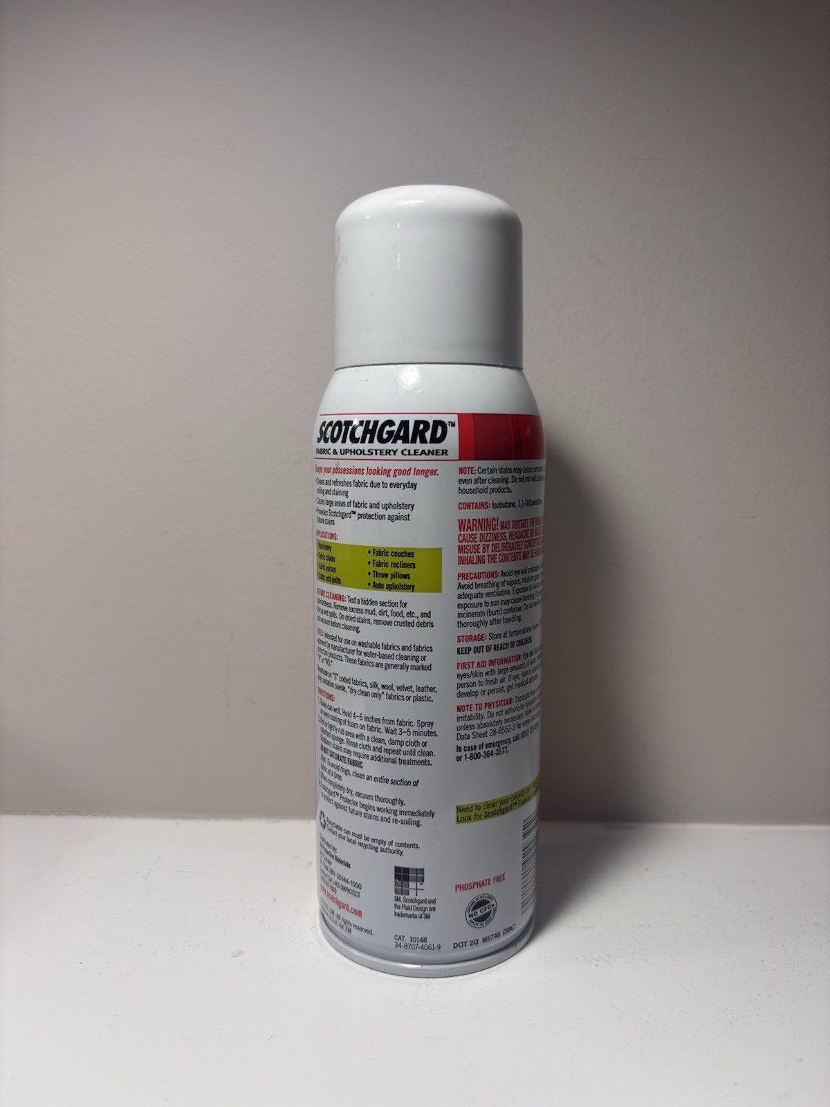 3M Fabric Upholstery Cleaner Protector Scotch Gard 14oz Can 2011 New