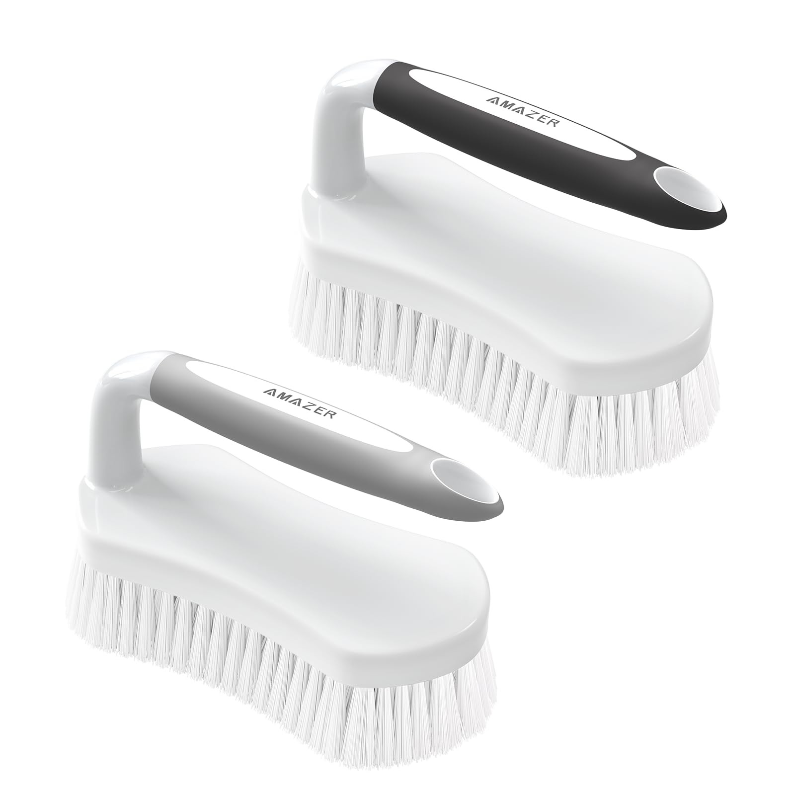 Scrub Brush for Cleaning Comfort Grip Bathtub Scrubber Stiff Bristles with Ha…