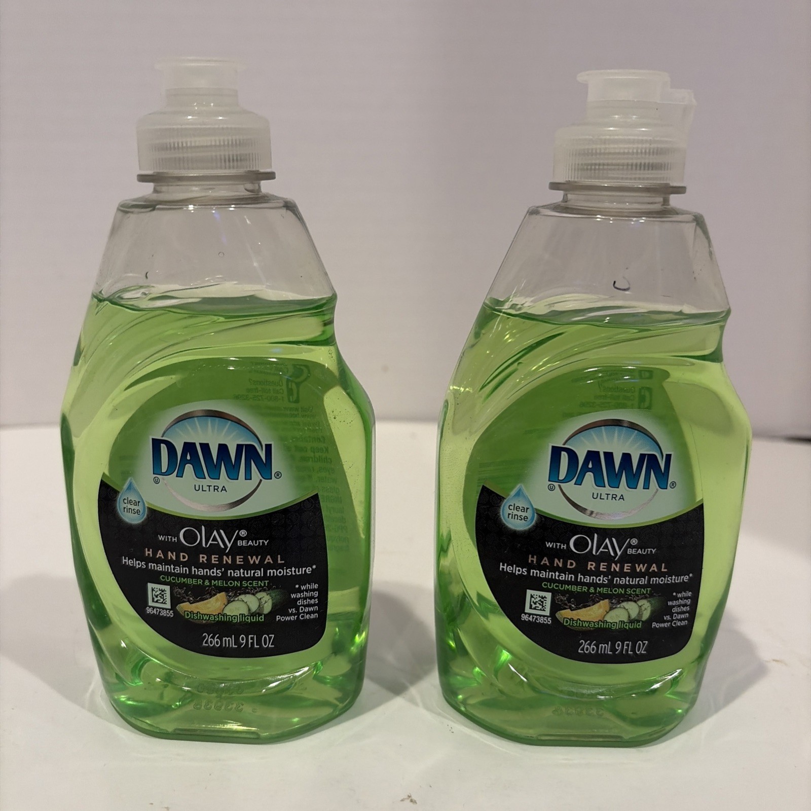 RARE 2 Dawn Dishwashing Liquid Olay Beauty Hand Renewal Cucumber & melon 9 fl oz