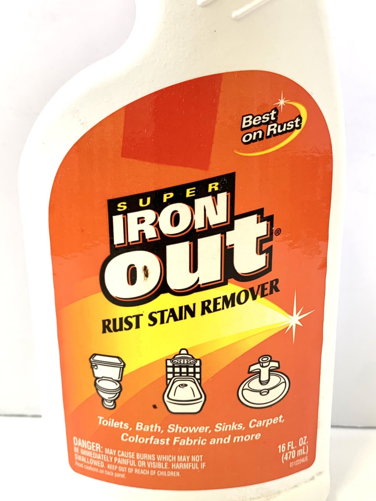SUPER IRON OUT Multi Surface Rust Stain Remover 16oz Cleaner, NOS, Old Formula