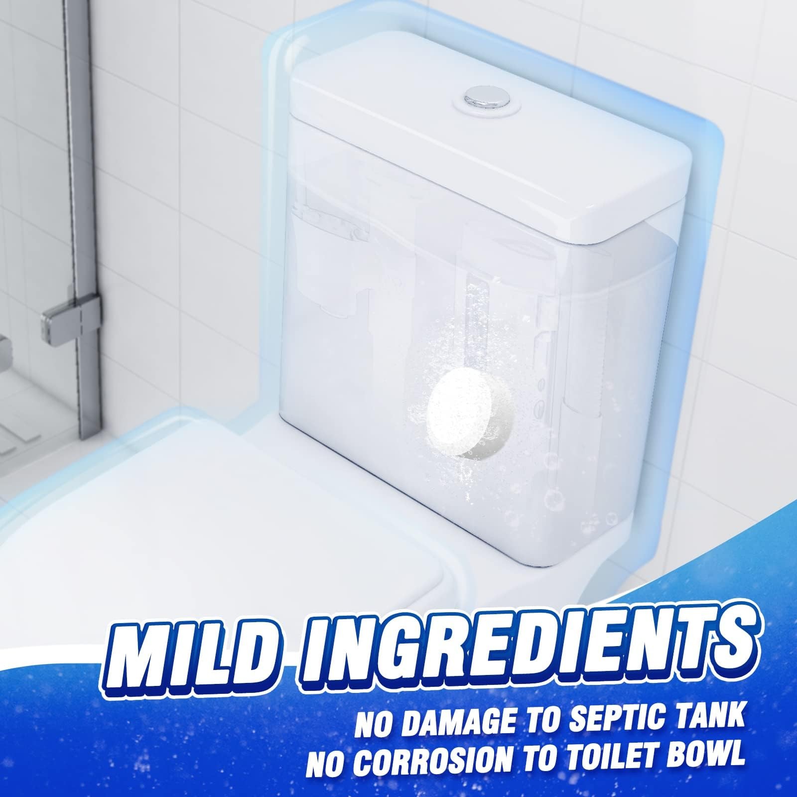 6 Pack Toilet Bowl Cleaner Bleach Tank Tablets Descaler Pastillas Inodoro 1.76oz