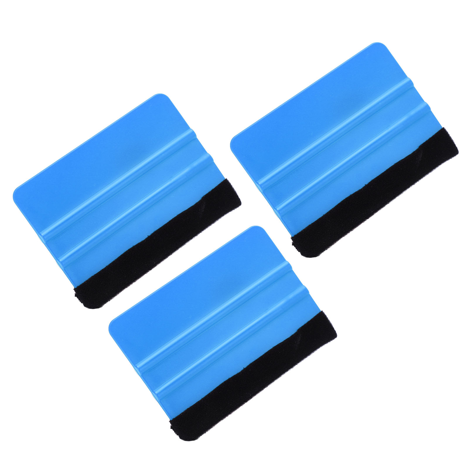 10 X Car Vinyl Scraper Scratch Resistant Professional Vinyl Felt Squeegee Blue
