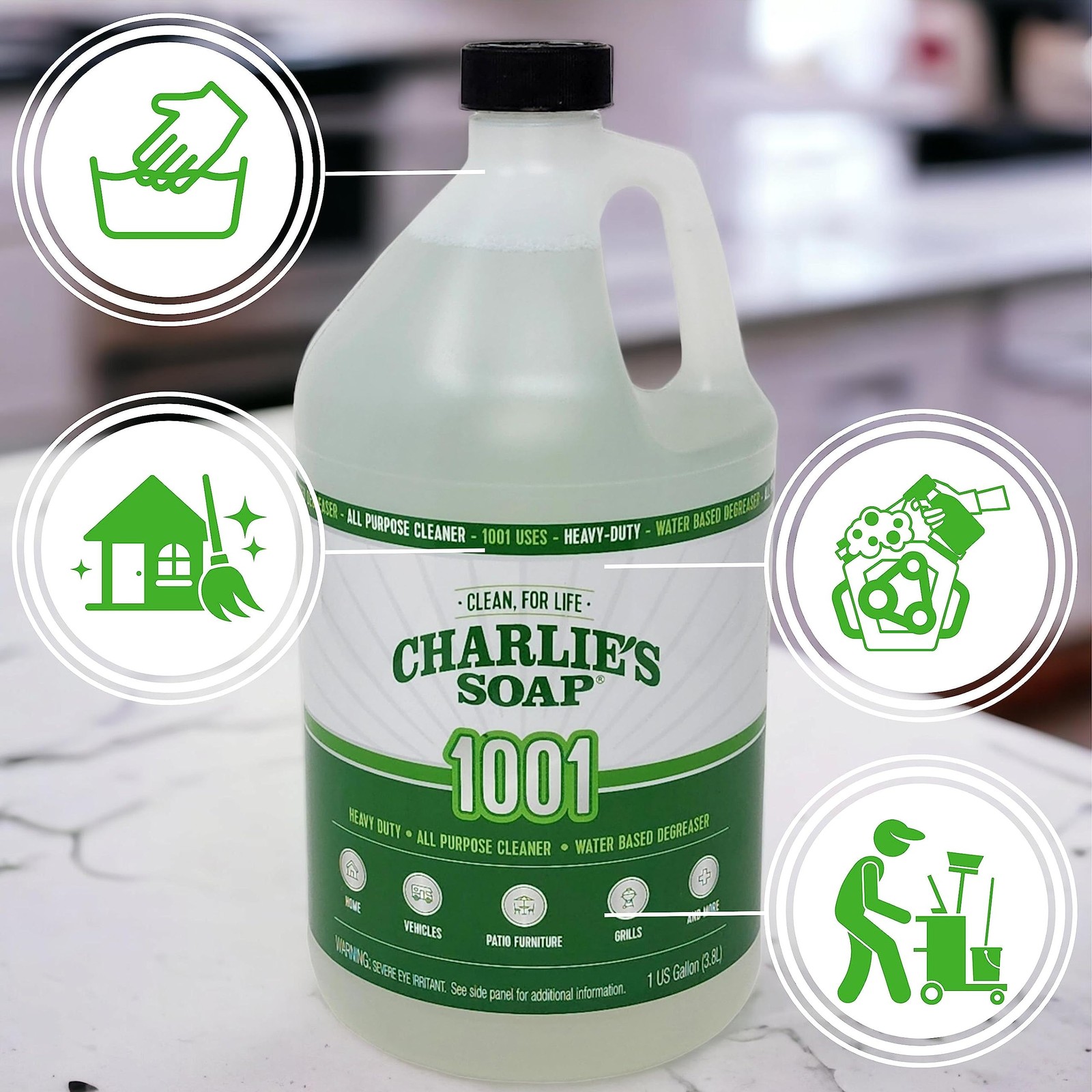 Heavy Duty Biodegradable All-Purpose Degreaser – 1 Gallon Concentrate
