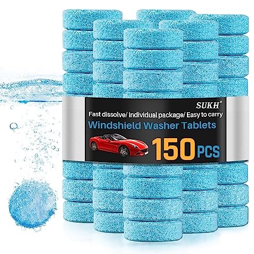 Car Windshield Washer Tablets – Washer Fluid Tablets 1 Count (Pack of 150) 150