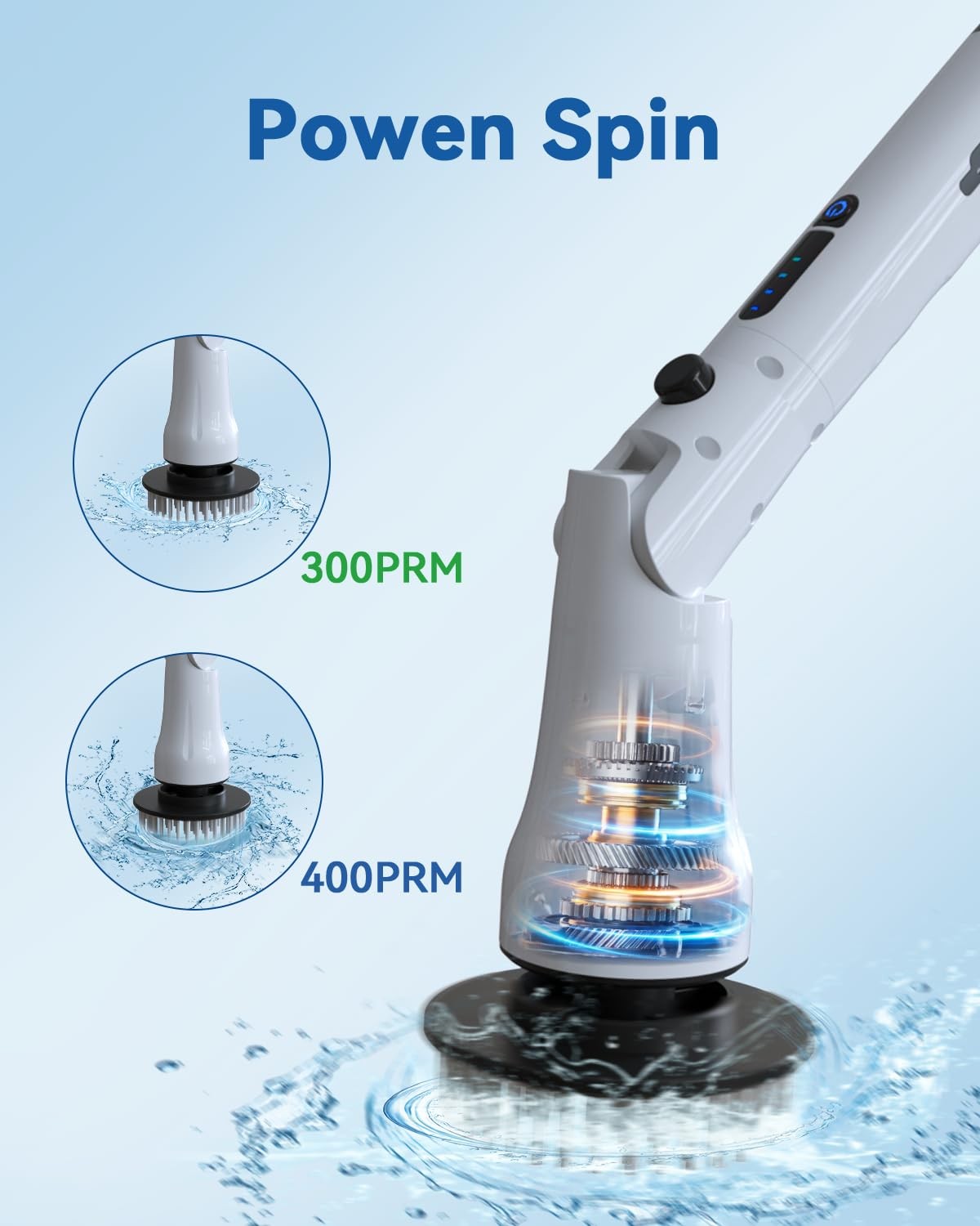 Electric Spin Scrubber, Bathroom Scrubber Electric with 7 Replaceable Brush H…