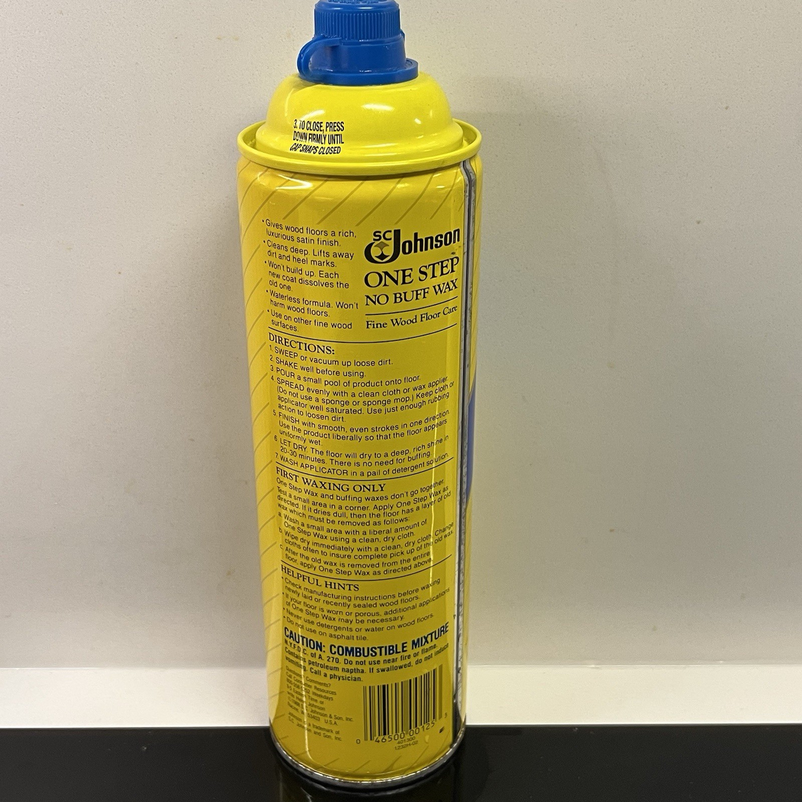 SC Johnson One Step No Buff Wood Wax Fine Wood Care 22oz Can Actual Wt 19oz