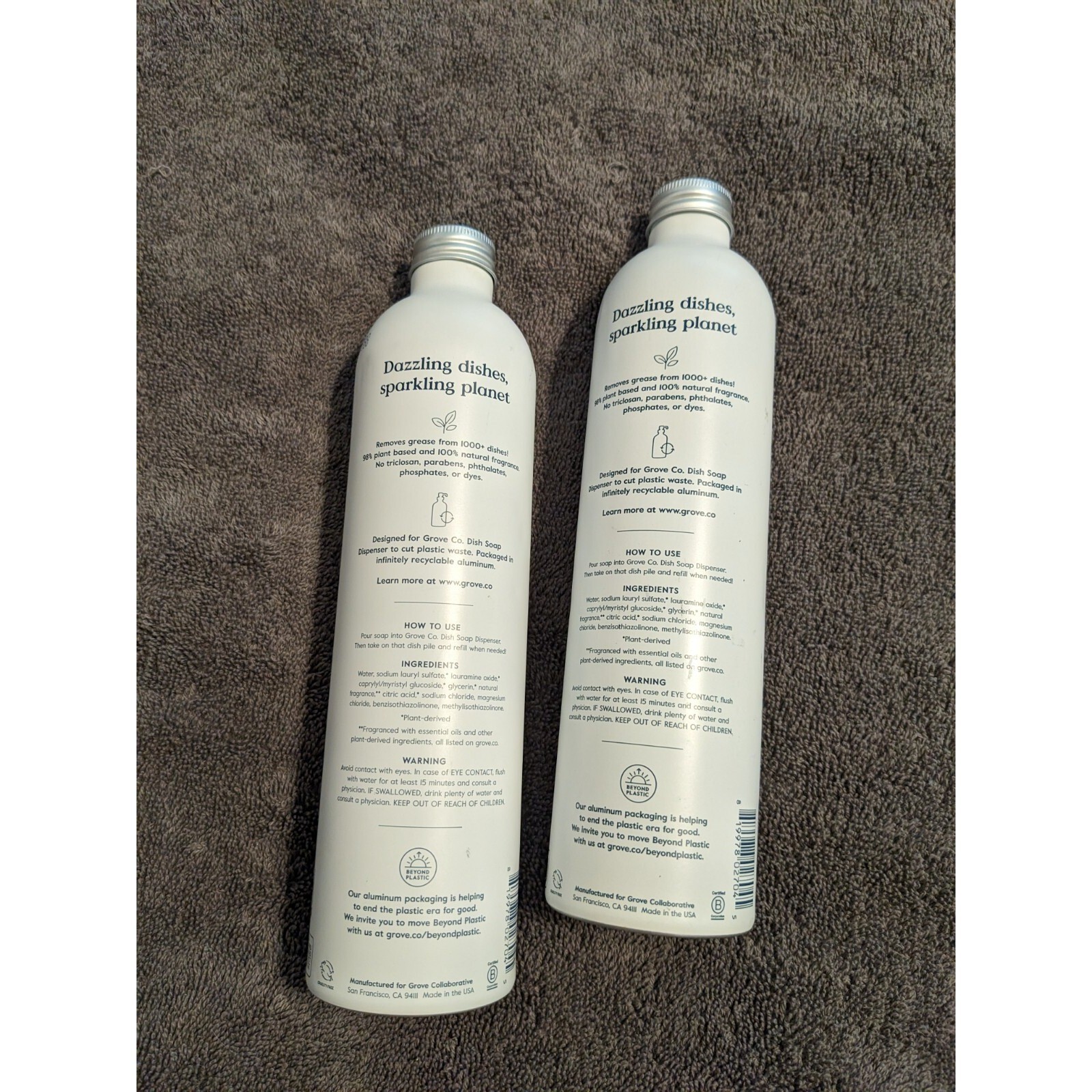 Grove Co. Lavender Thyme Ultimate Dish Soap Refill, 16 fl oz, Sustainable 2 pack