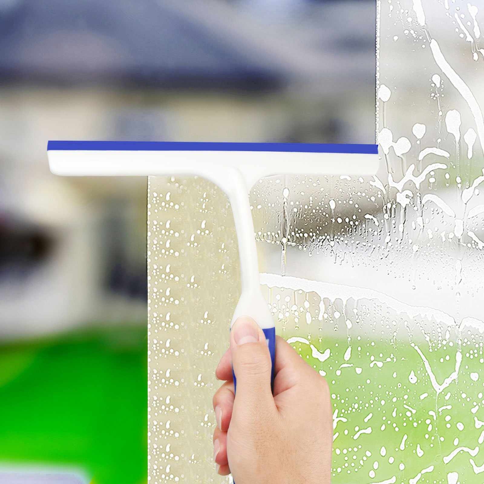 Glass Window Wiper Cleaner Bathroom Squeegee Car Mirror Scrub Cleaning Tool