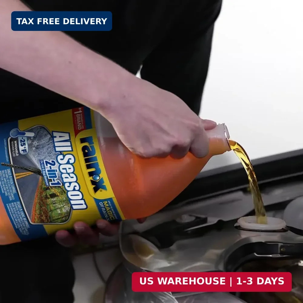 Rain-X All Season -25°F 2-in-1 De-Icer & Bug Remover Windshield Washer Fluid – 1