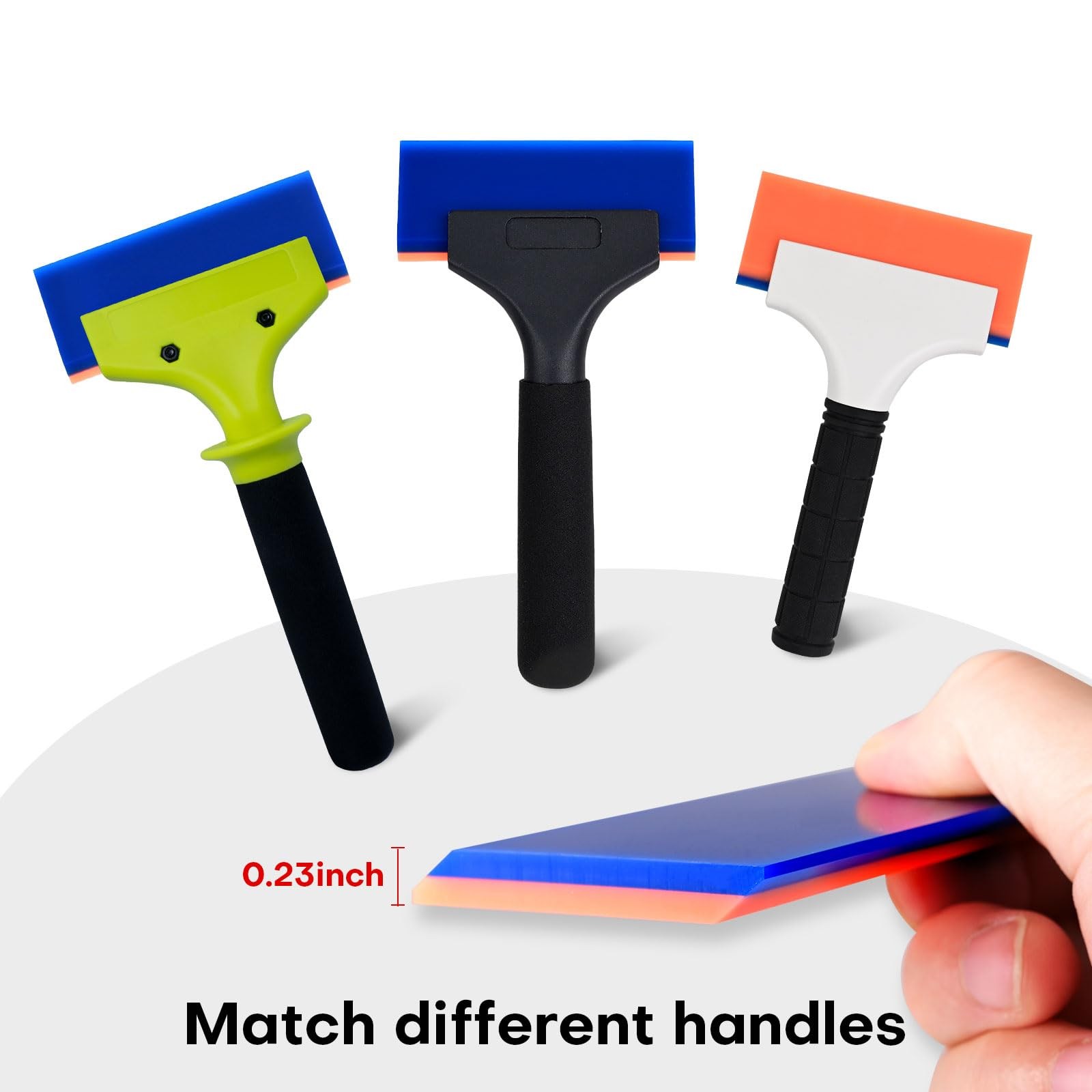 2 Pack Squeegee (5-Inch Blade, No Handle)