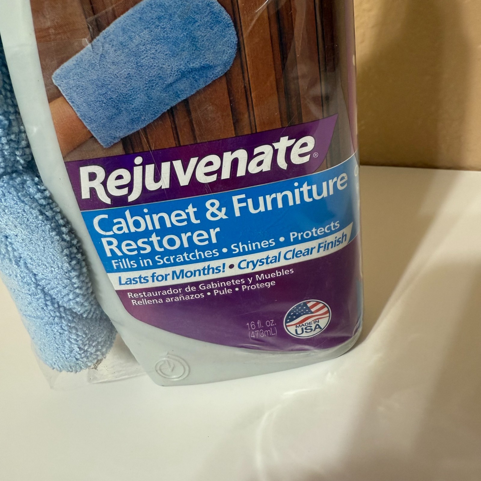 Rejuvenate Cabinet Furniture Restorer 16 oz Clear Finish NEW with Applicator