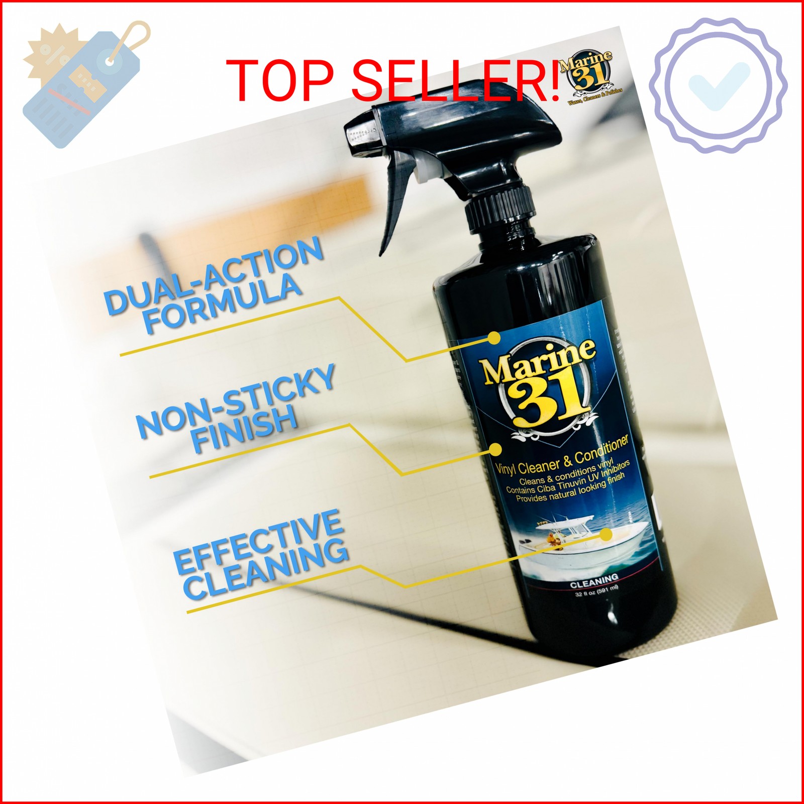 Marine 31 Vinyl Cleaner & Conditioner | Cleans & Protects Marine, Boat, Home & P